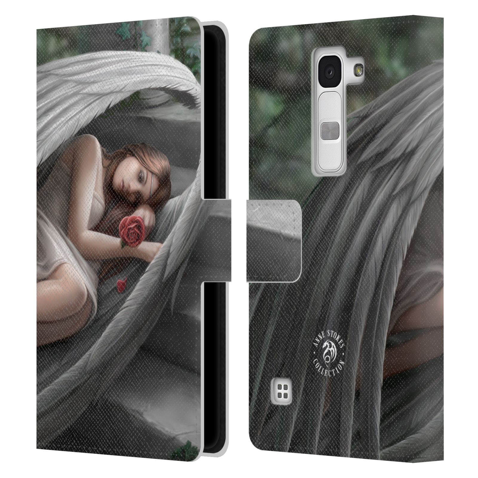 OFFICIAL ANNE STOKES ANGELS LEATHER BOOK WALLET CASE FOR LG PHONES 2 - Picture 11 of 12