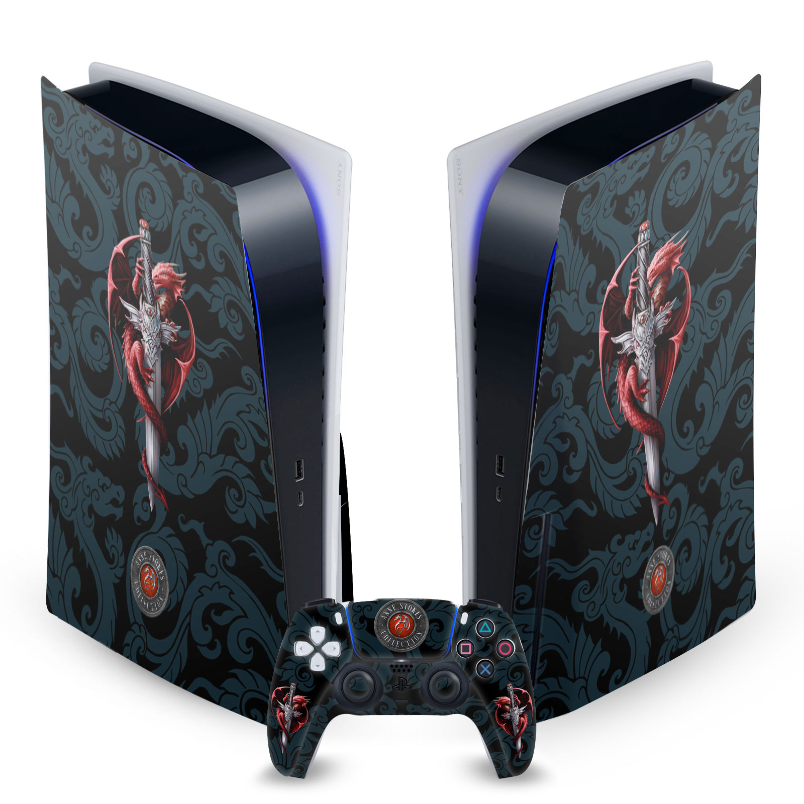 OFFICIAL ANNE STOKES ART MIX VINYL SKIN DECAL FOR SONY PS5 DISC EDITION BUNDLE