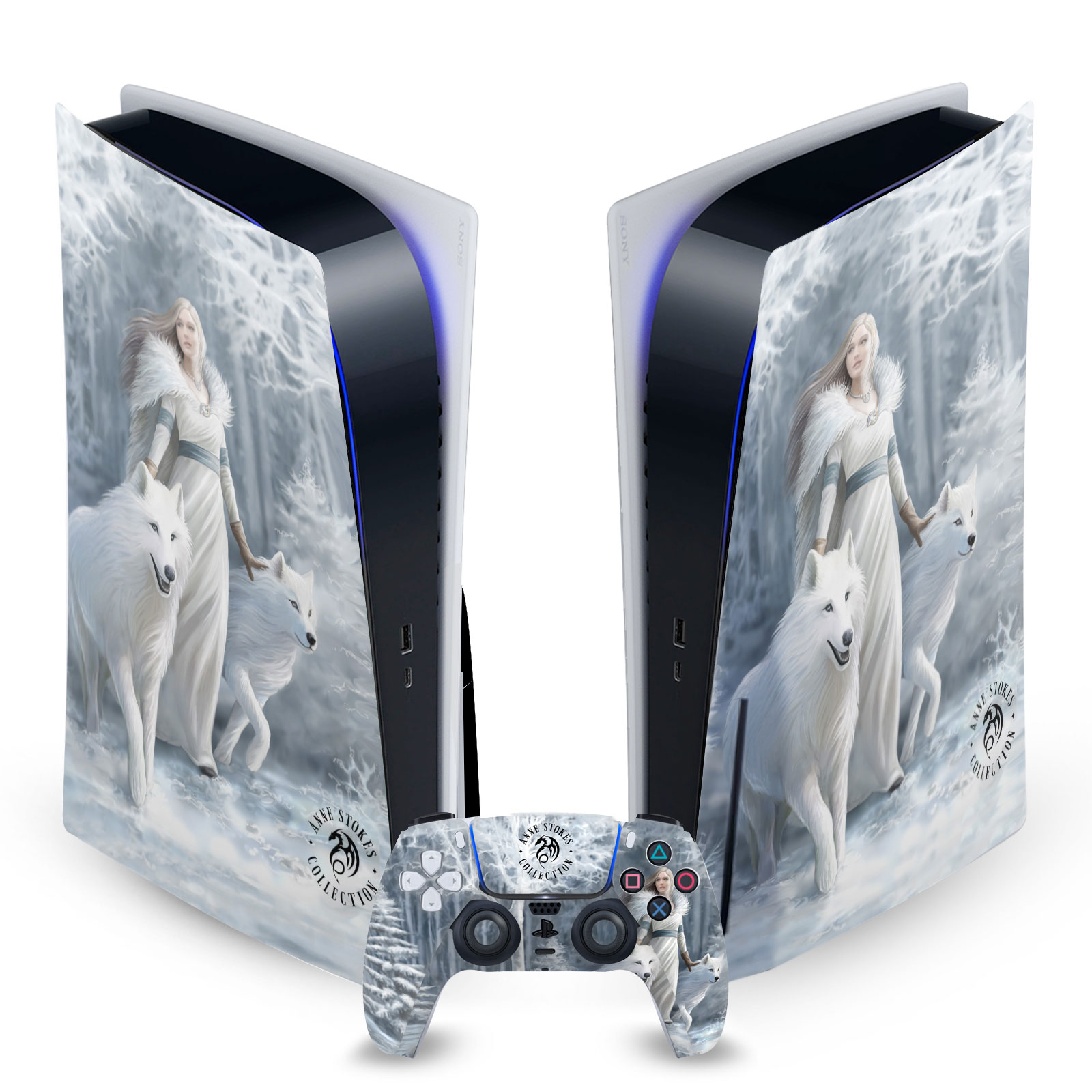 OFFICIAL ANNE STOKES ART MIX VINYL SKIN DECAL FOR SONY PS5 DISC EDITION BUNDLE