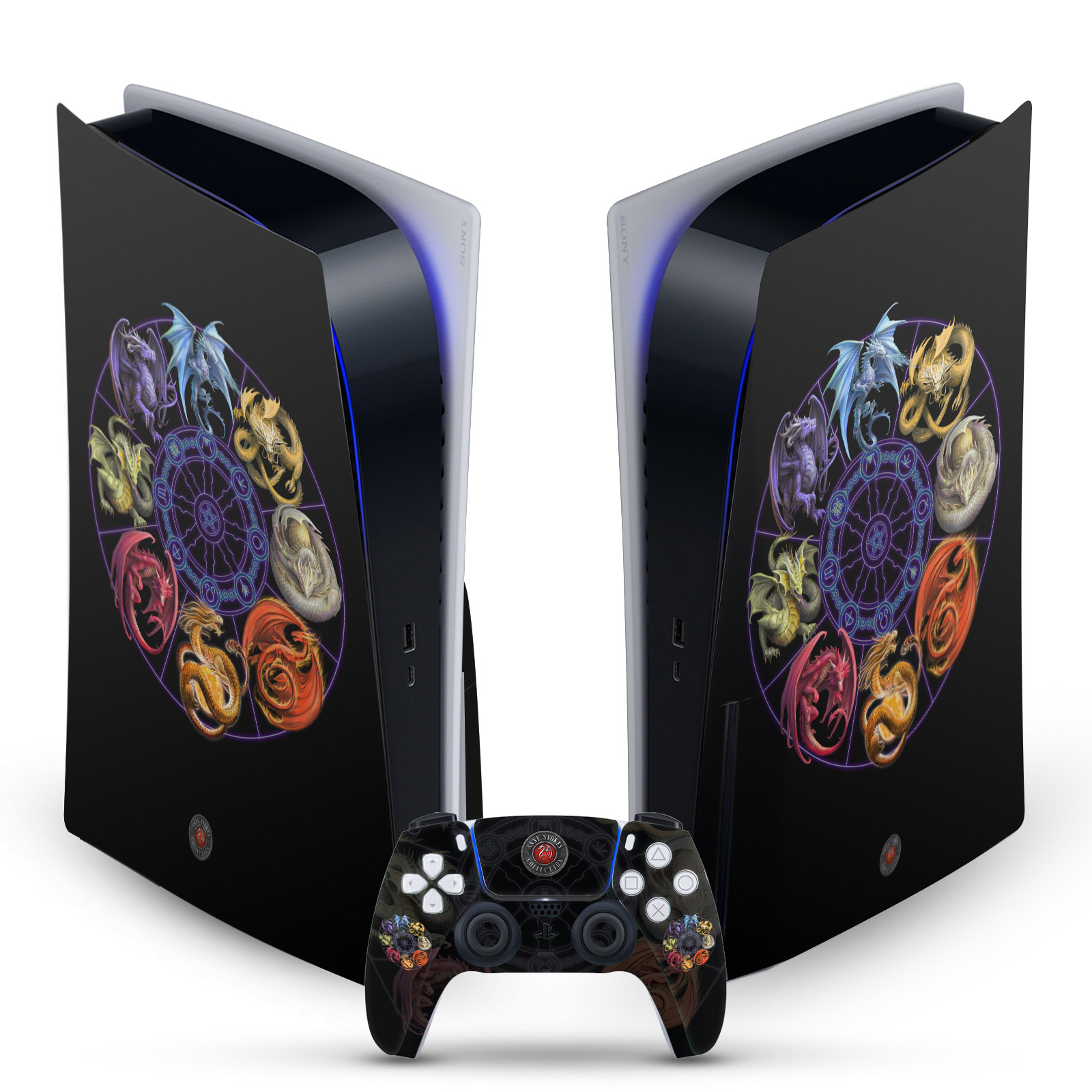 ANNE STOKES DRAGONS OF THE SABBATS VINYL SKIN FOR SONY PS5 DISC EDITION BUNDLE