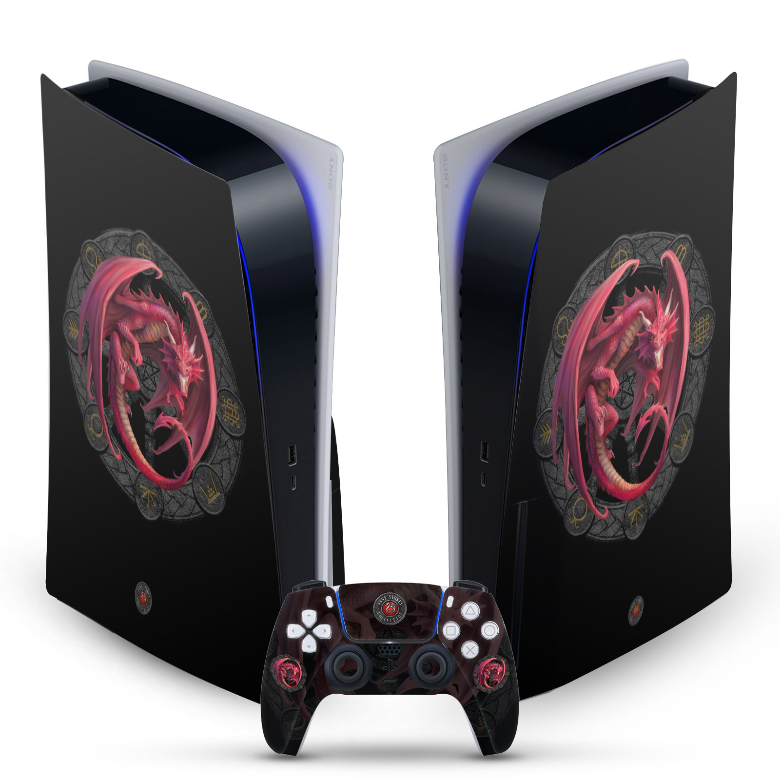 ANNE STOKES DRAGONS OF THE SABBATS VINYL SKIN FOR SONY PS5 DISC EDITION BUNDLE