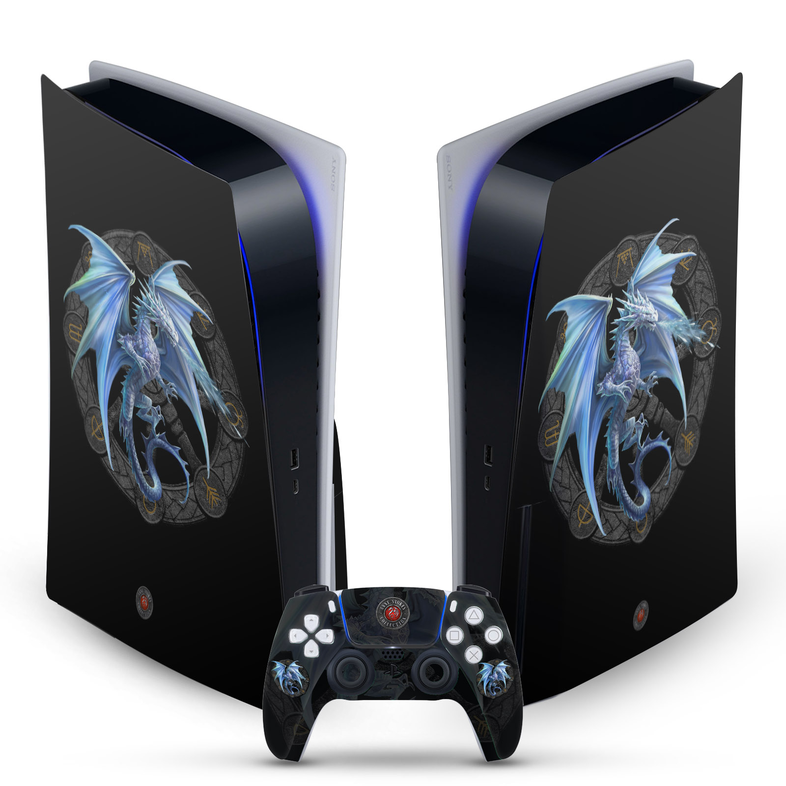 ANNE STOKES DRAGONS OF THE SABBATS VINYL SKIN FOR SONY PS5 DISC EDITION BUNDLE