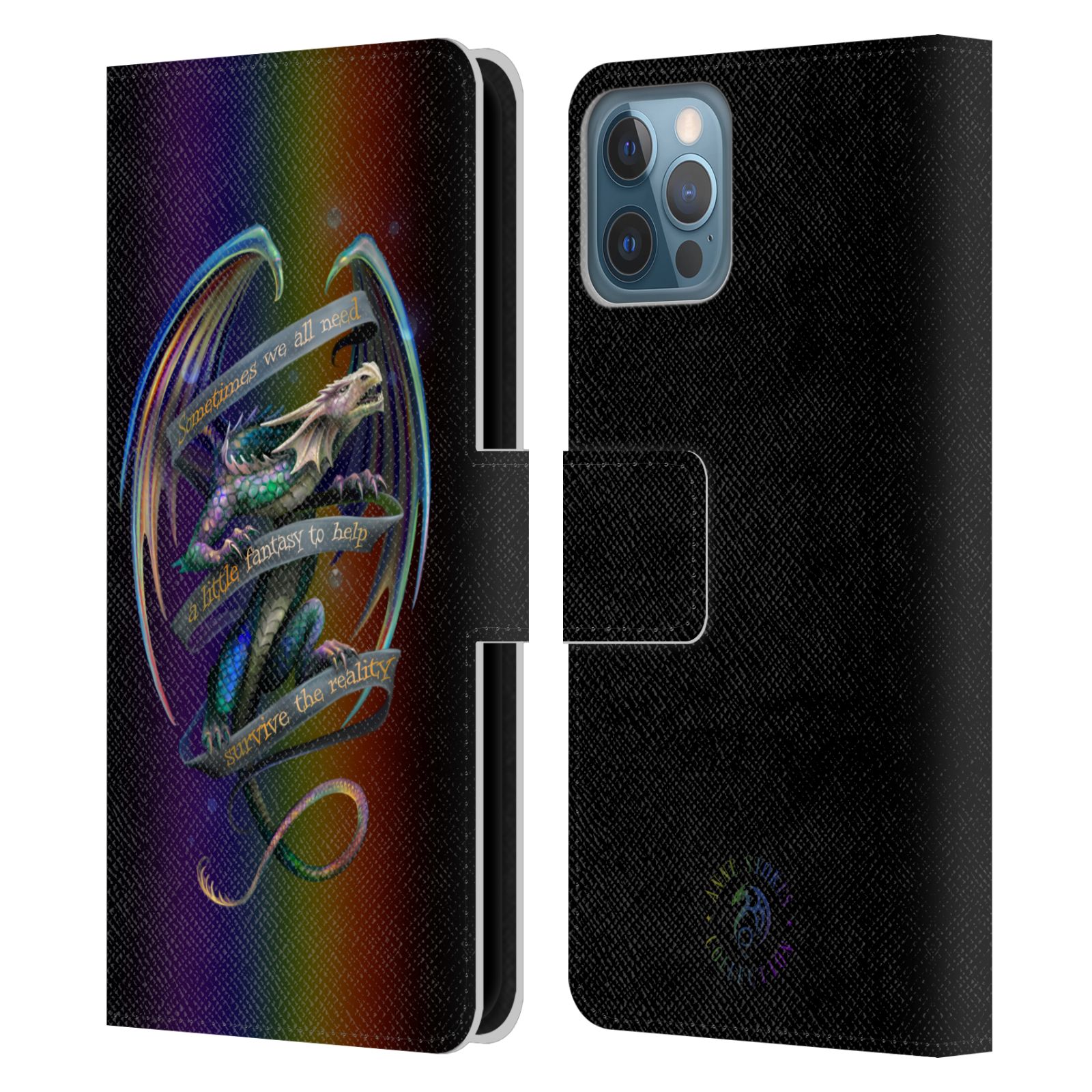 Survive The Reality Leather Wallet Case for iPhone 12 / 12 Pro