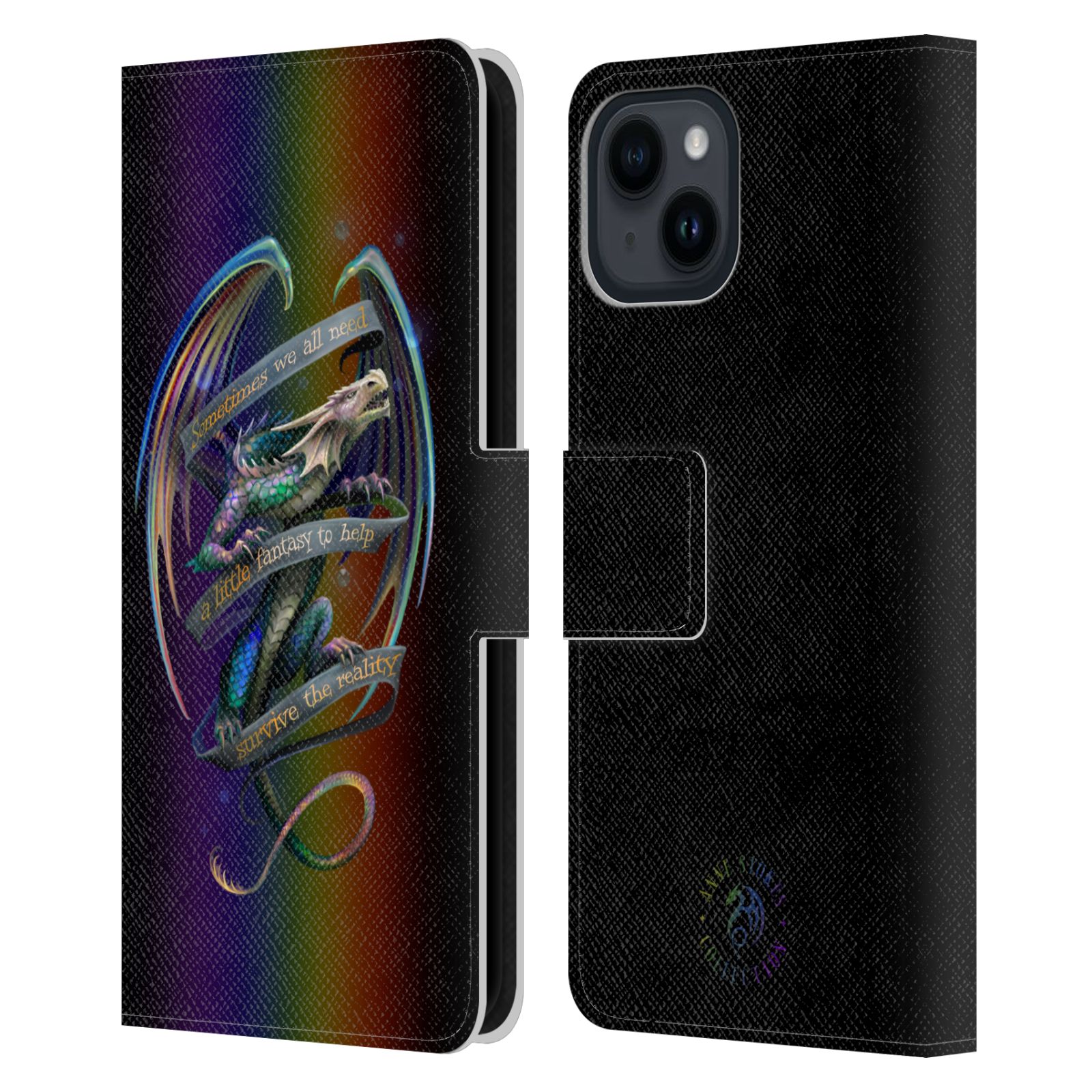Survive The Reality Leather Wallet Case for iPhone 15