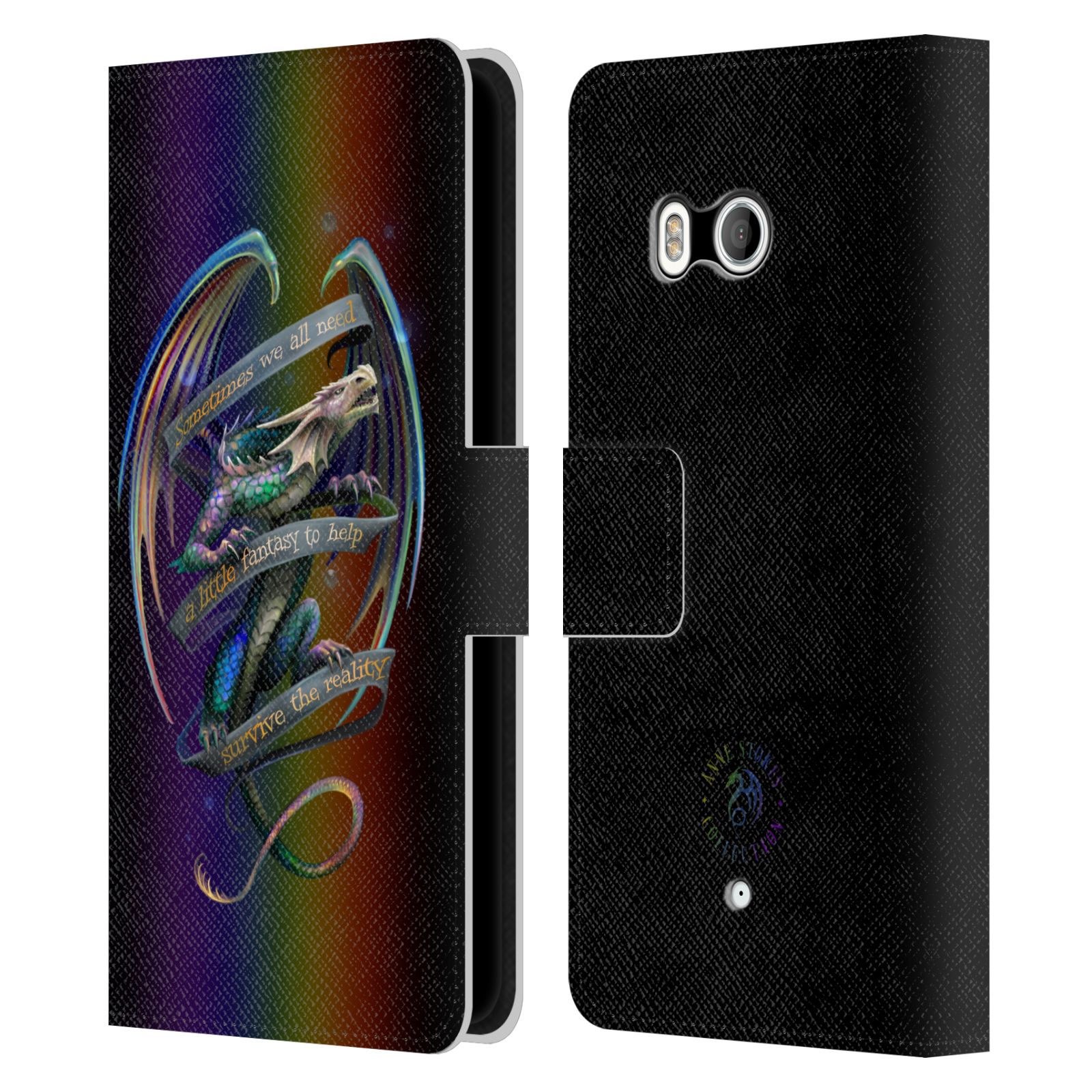 OFFICIAL ANNE STOKES DRAGON FANTASY LEATHER BOOK CASE FOR HTC PHONES 1 - Picture 7 of 7