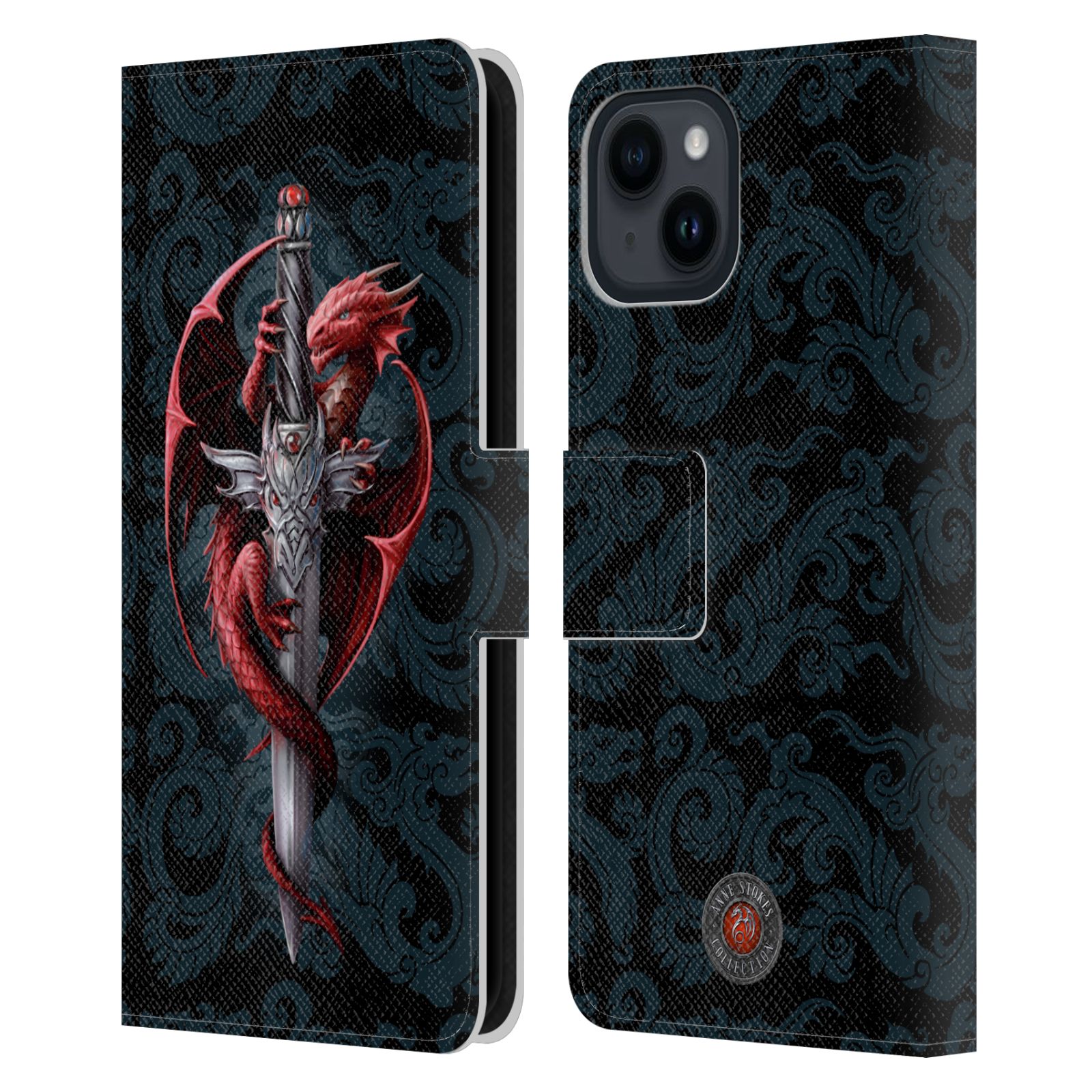 Dagger Leather Wallet Case for iPhone 15