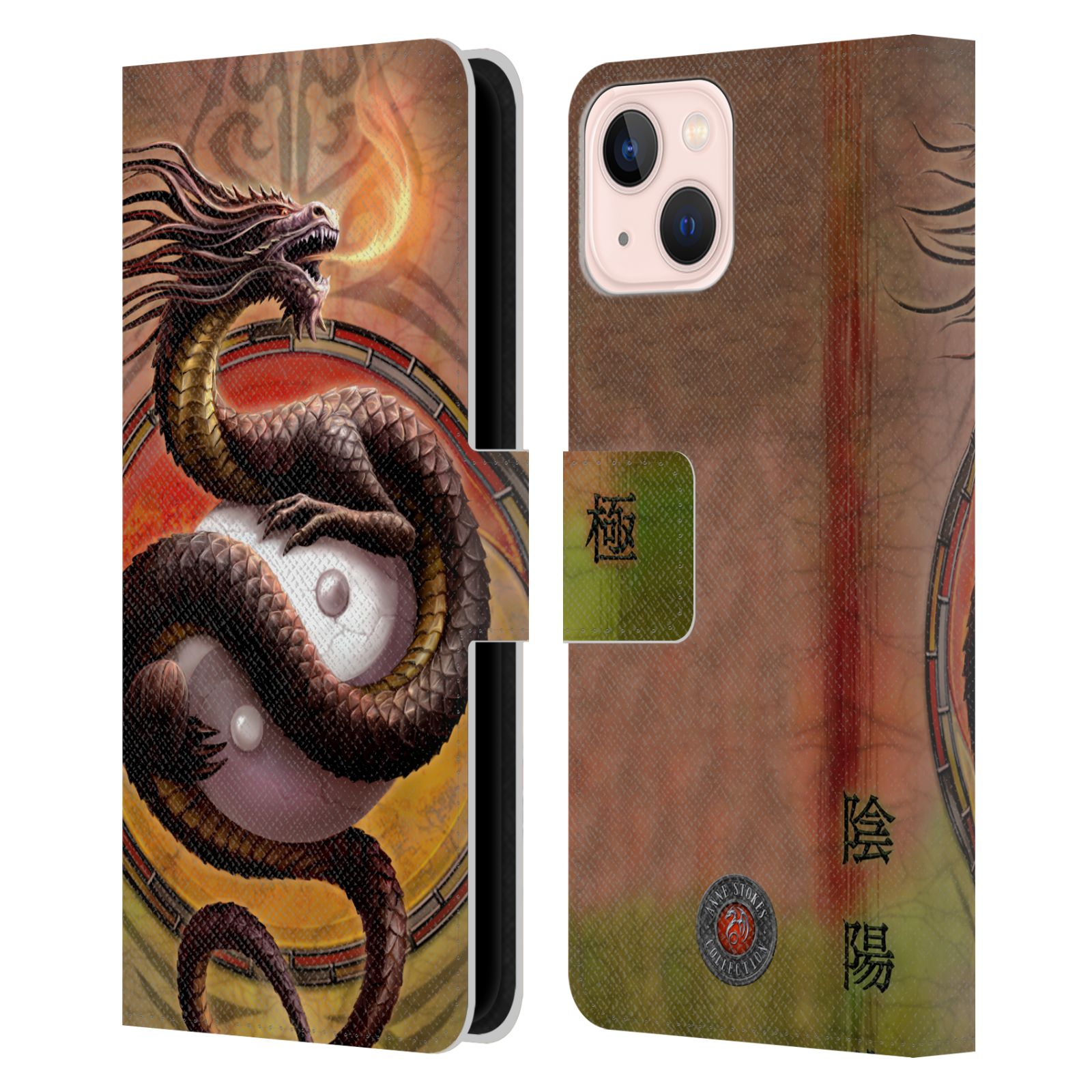 Yin Yang Protector Leather Wallet Case for iPhone 13