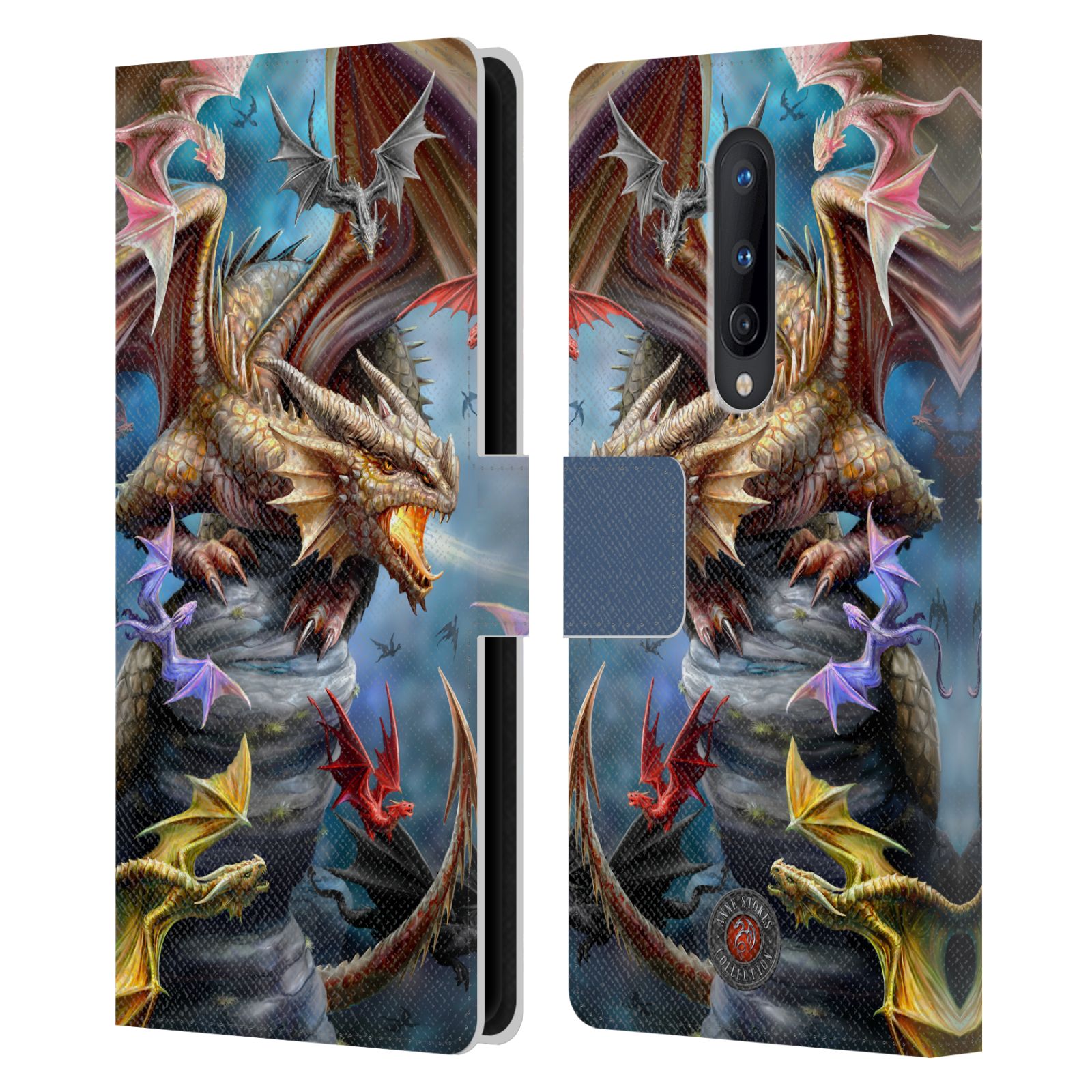 OFFICIAL ANNE STOKES DRAGONS 4 LEATHER BOOK WALLET CASE COVER FOR ONEPLUS PHONES - Picture 7 of 10