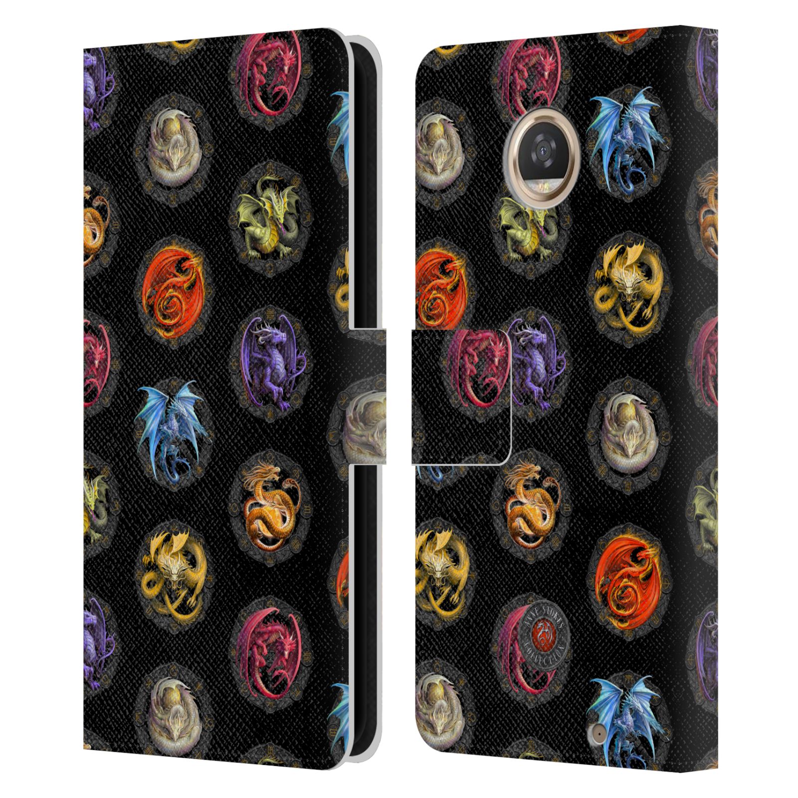 ANNE STOKES DRAGONS OF THE SABBATS LEATHER BOOK WALLET CASE FOR MOTOROLA PHONES - Picture 14 of 16