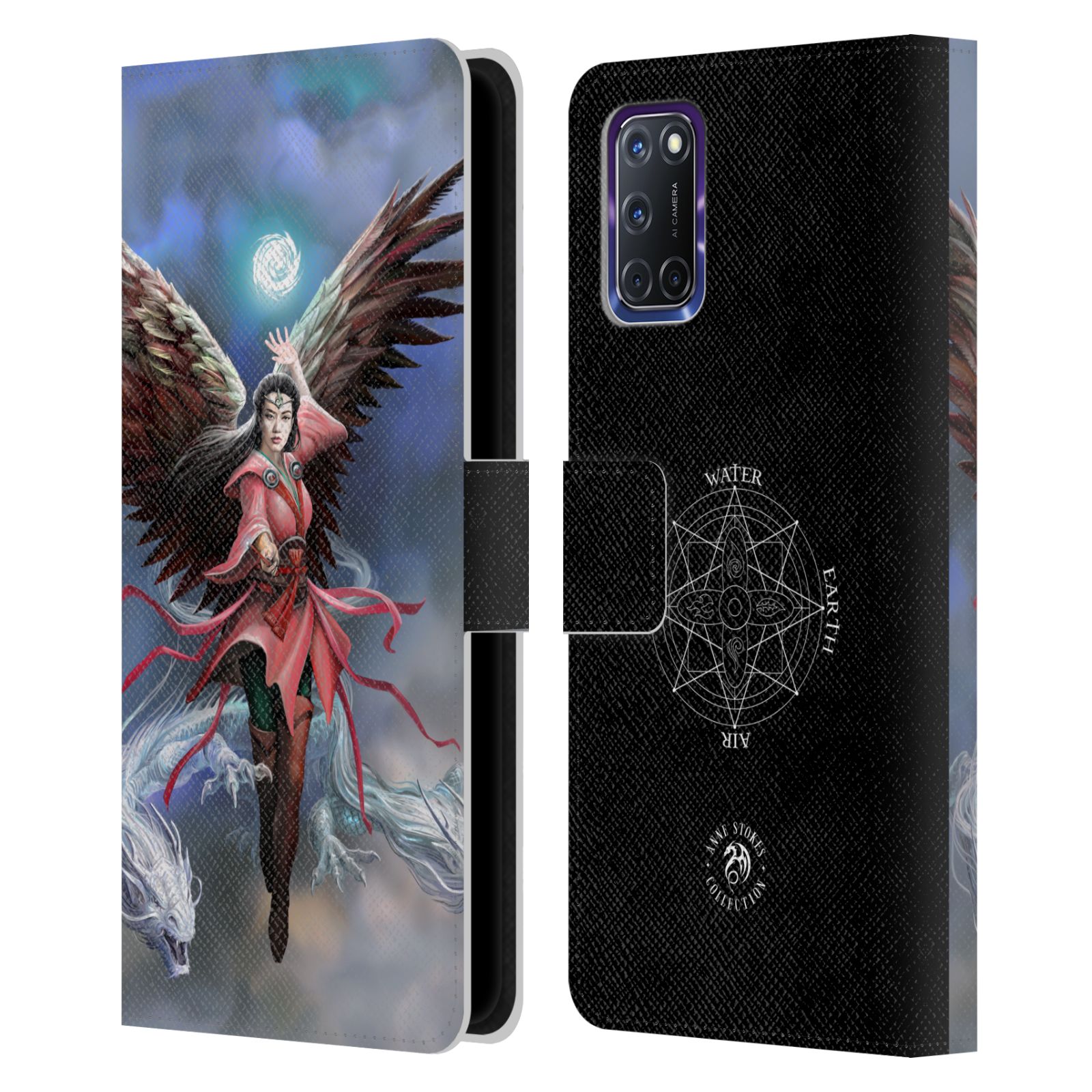 OFFICIAL ANNE STOKES FEMALE ELEMENTALS LEATHER BOOK WALLET CASE FOR OPPO PHONES