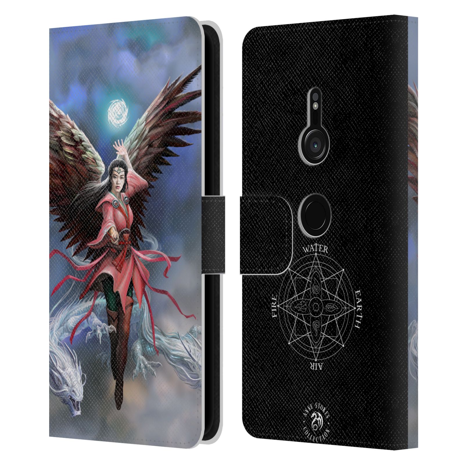 OFFICIAL ANNE STOKES FEMALE ELEMENTALS LEATHER BOOK CASE FOR SONY PHONES 1 - Picture 7 of 10