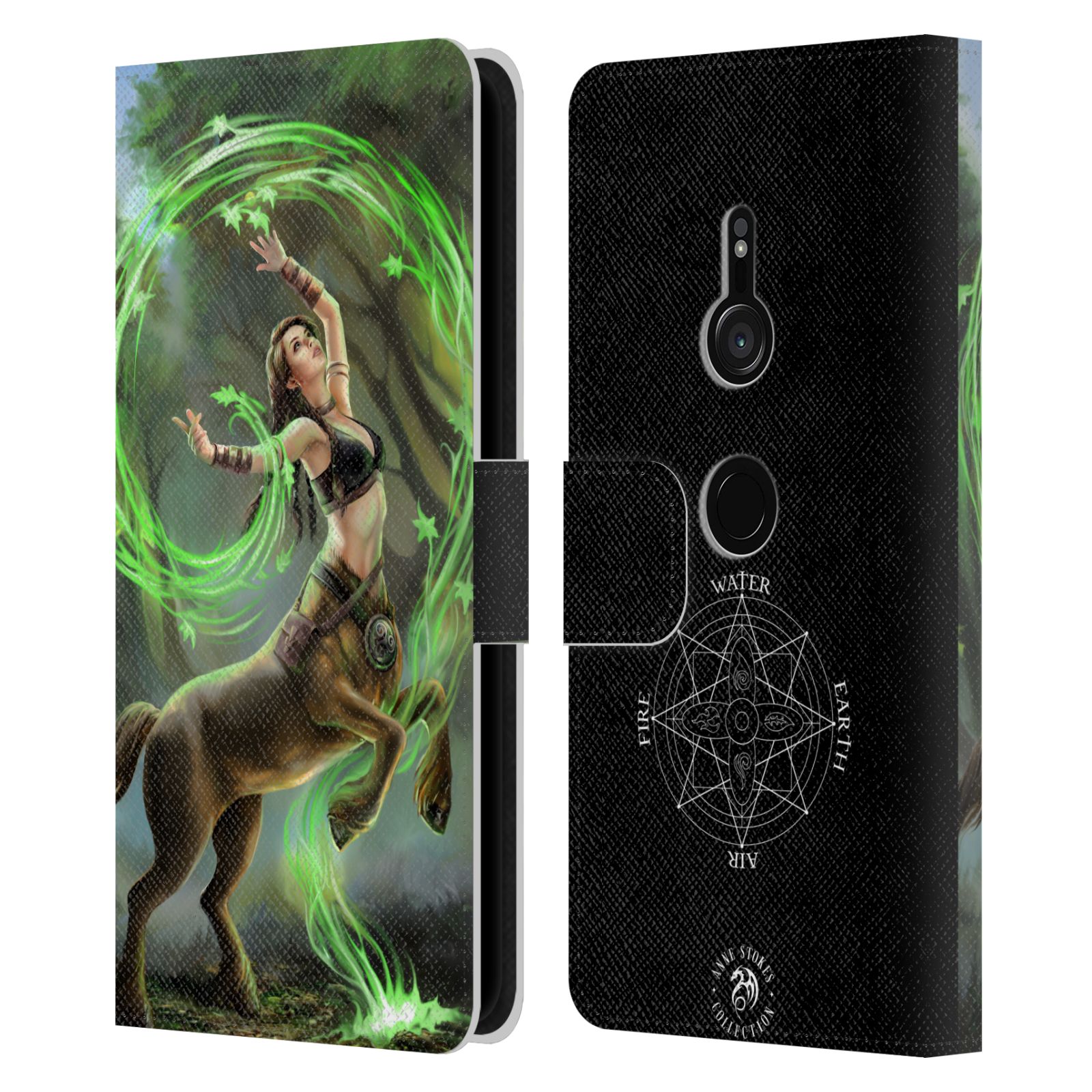 OFFICIAL ANNE STOKES FEMALE ELEMENTALS LEATHER BOOK CASE FOR SONY PHONES 1 - Picture 8 of 10