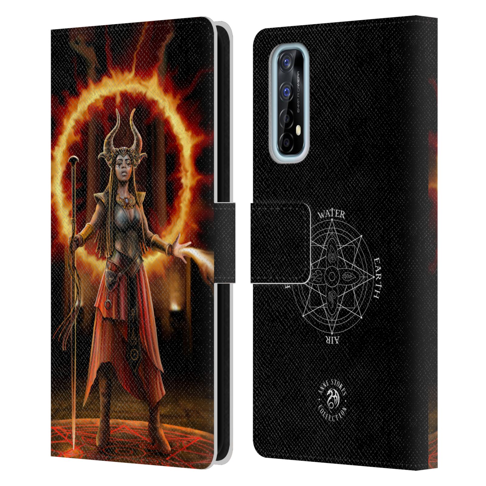 OFFICIAL ANNE STOKES FEMALE ELEMENTALS LEATHER BOOK CASE FOR REALME PHONES - Picture 9 of 10