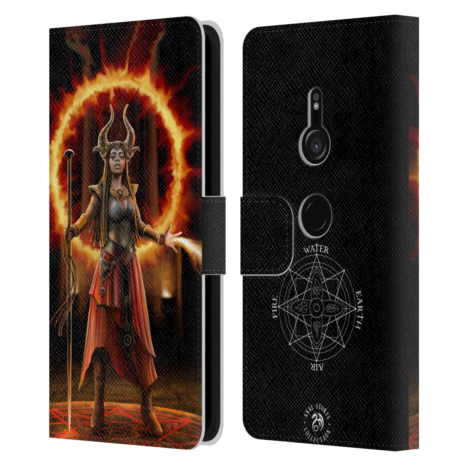 OFFICIAL ANNE STOKES FEMALE ELEMENTALS LEATHER BOOK CASE FOR SONY PHONES 1 - Picture 9 of 10