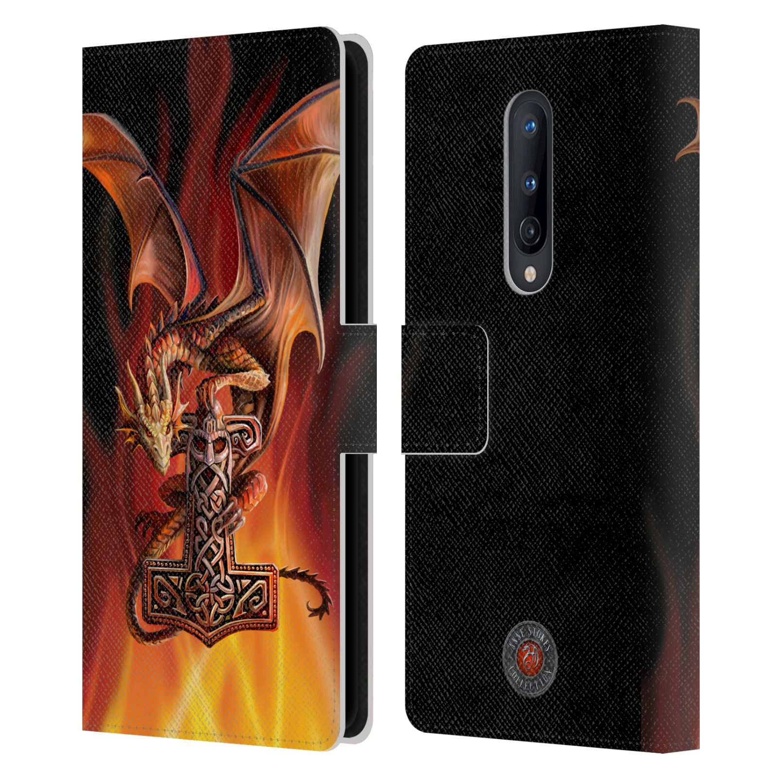 OFFICIAL ANNE STOKES GUARDIAN DRAGONS LEATHER BOOK CASE FOR ONEPLUS PHONES - Picture 7 of 12