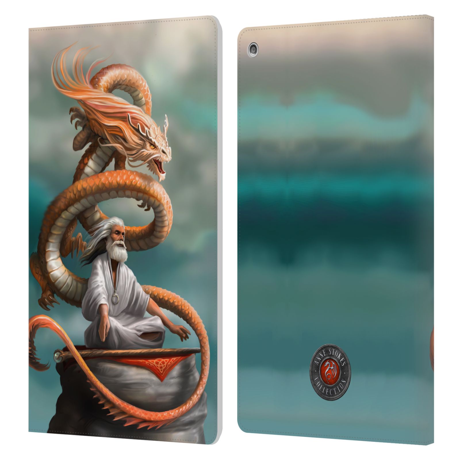 OFFICIAL ANNE STOKES GUARDIAN DRAGONS LEATHER BOOK WALLET CASE FOR AMAZON FIRE - Picture 10 of 12