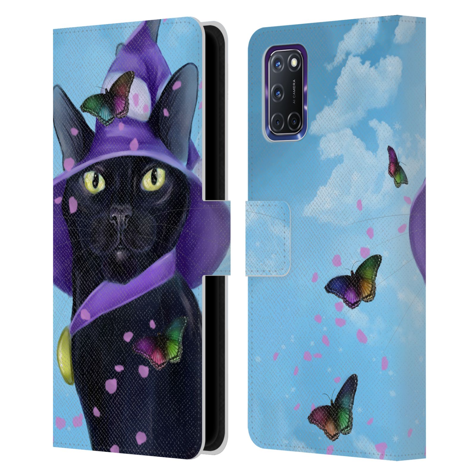 OFFICIAL ASH EVANS BLACK CATS LEATHER BOOK WALLET CASE COVER FOR OPPO PHONES - 第 7/13 張圖片