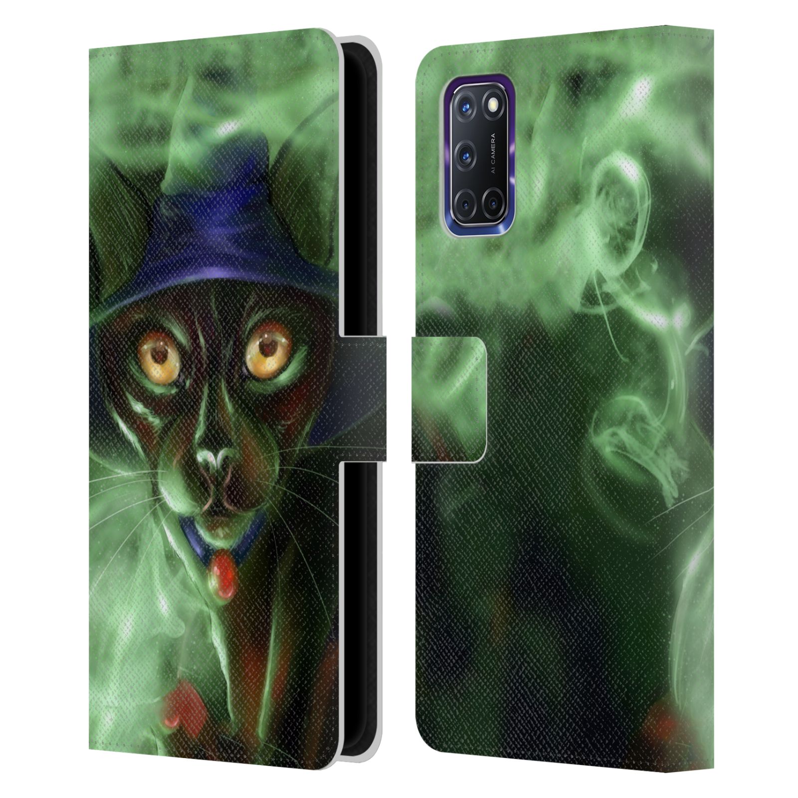 OFFICIAL ASH EVANS BLACK CATS LEATHER BOOK WALLET CASE COVER FOR OPPO PHONES - 第 8/13 張圖片