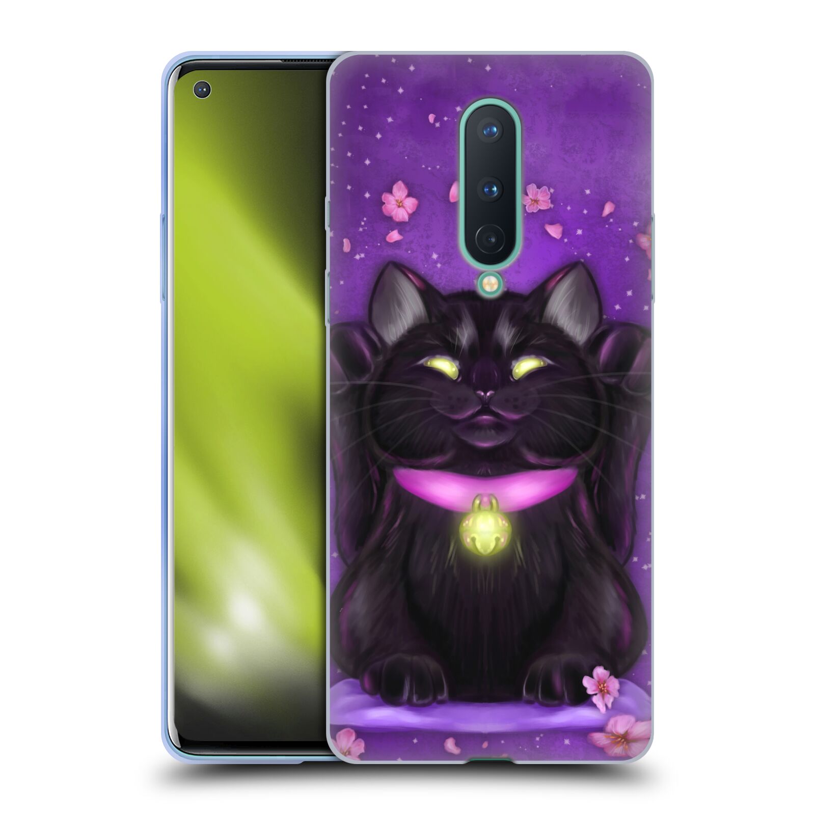 ÉTUI GEL SOUPLE OFFICIEL ASH EVANS soldes CHATS NOIRS POUR TÉLÉPHONES GOOGLE ONEPLUS