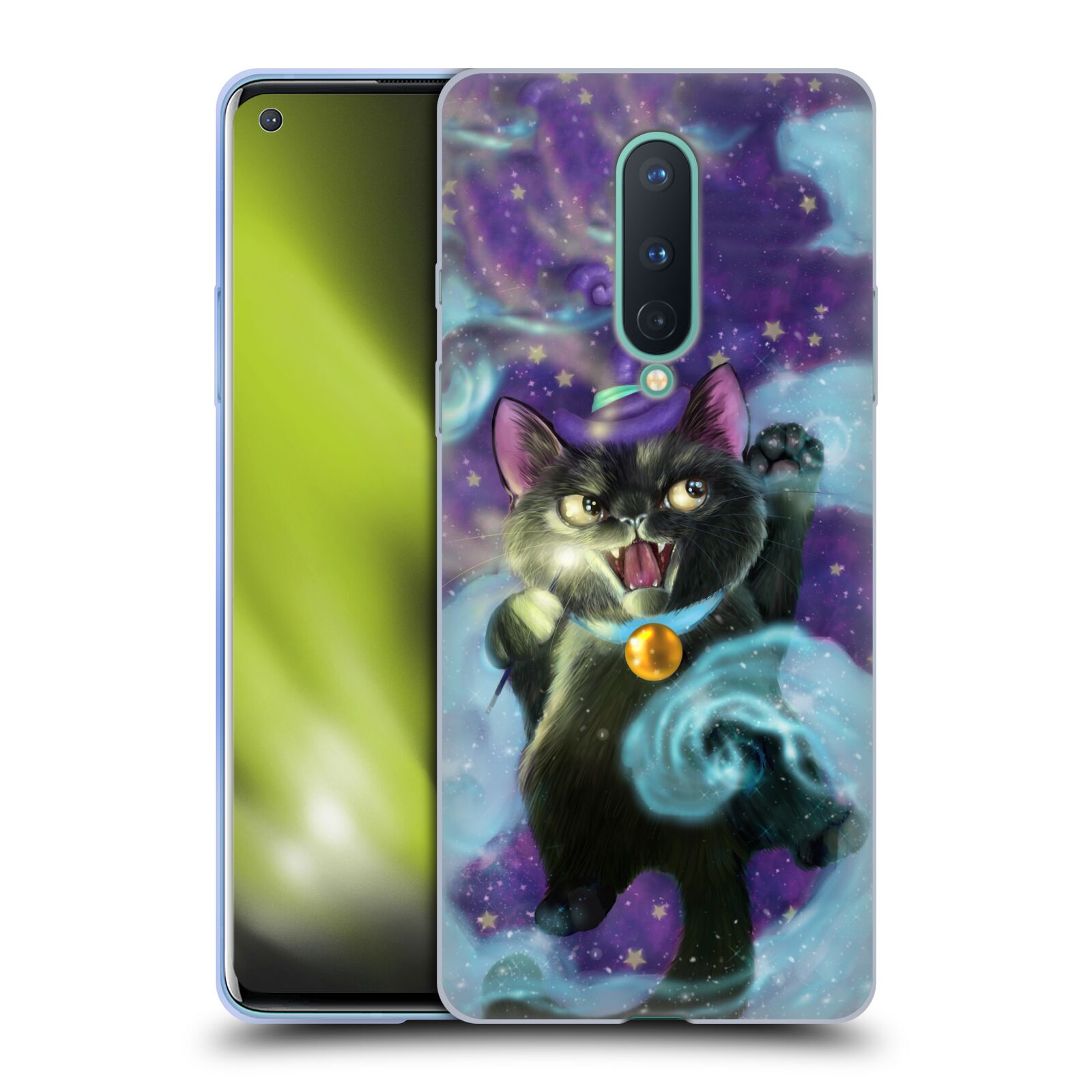 ÉTUI GEL SOUPLE OFFICIEL ASH EVANS soldes CHATS NOIRS POUR TÉLÉPHONES GOOGLE ONEPLUS
