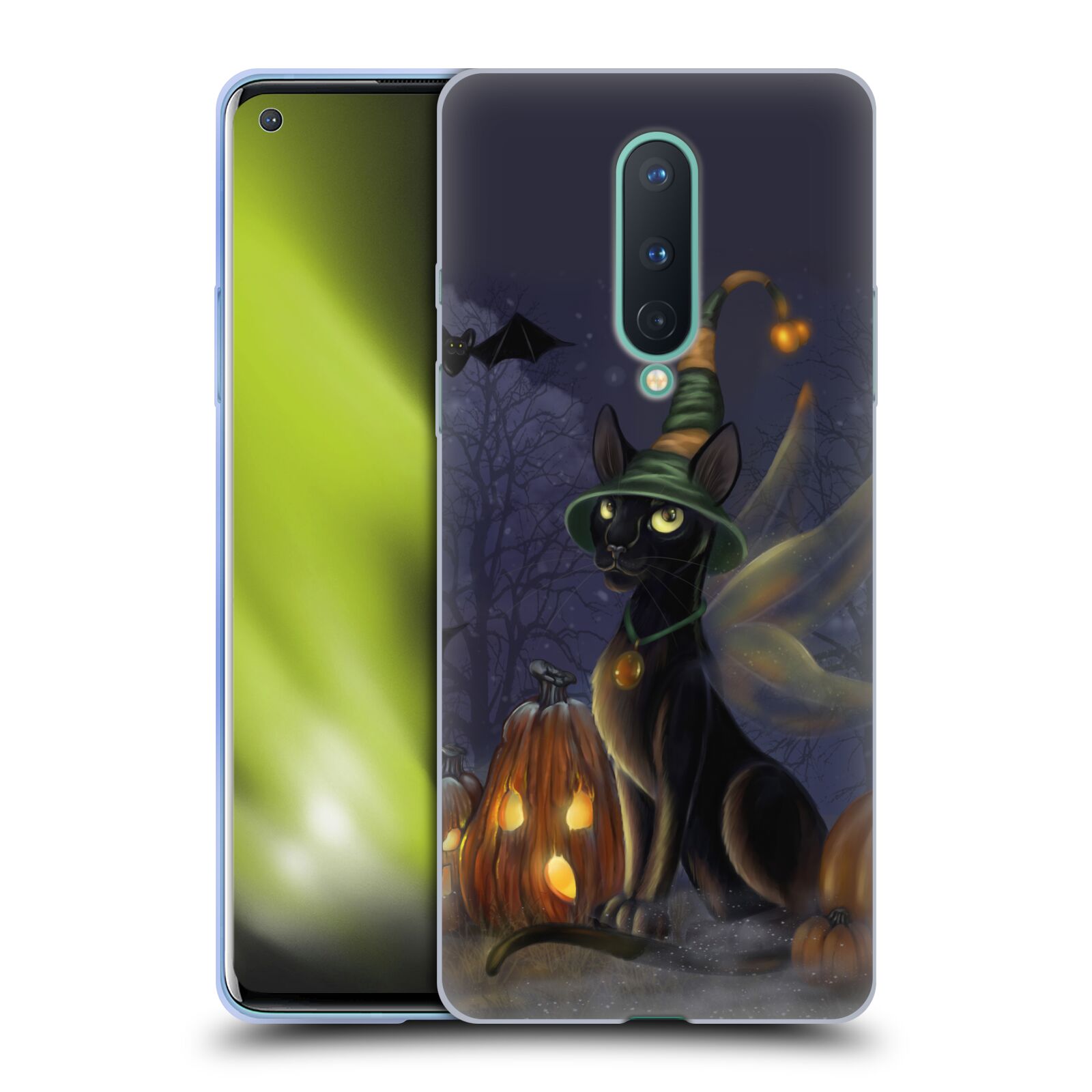 ÉTUI GEL SOUPLE OFFICIEL ASH EVANS soldes CHATS NOIRS POUR TÉLÉPHONES GOOGLE ONEPLUS