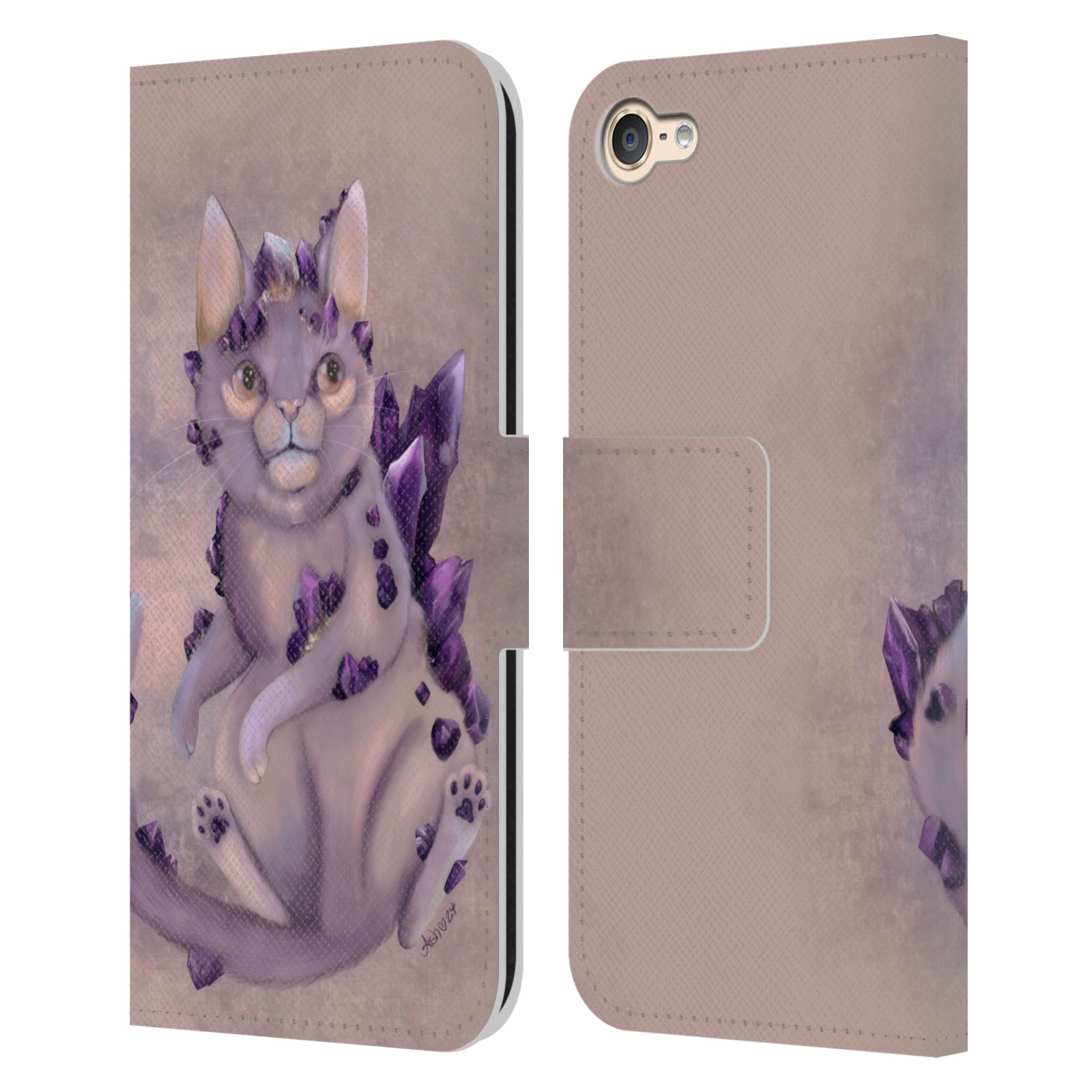 OFFICIAL ASH EVANS GRAPHICS LEATHER BOOK CASE FOR APPLE iPOD TOUCH MP3 - Picture 7 of 14