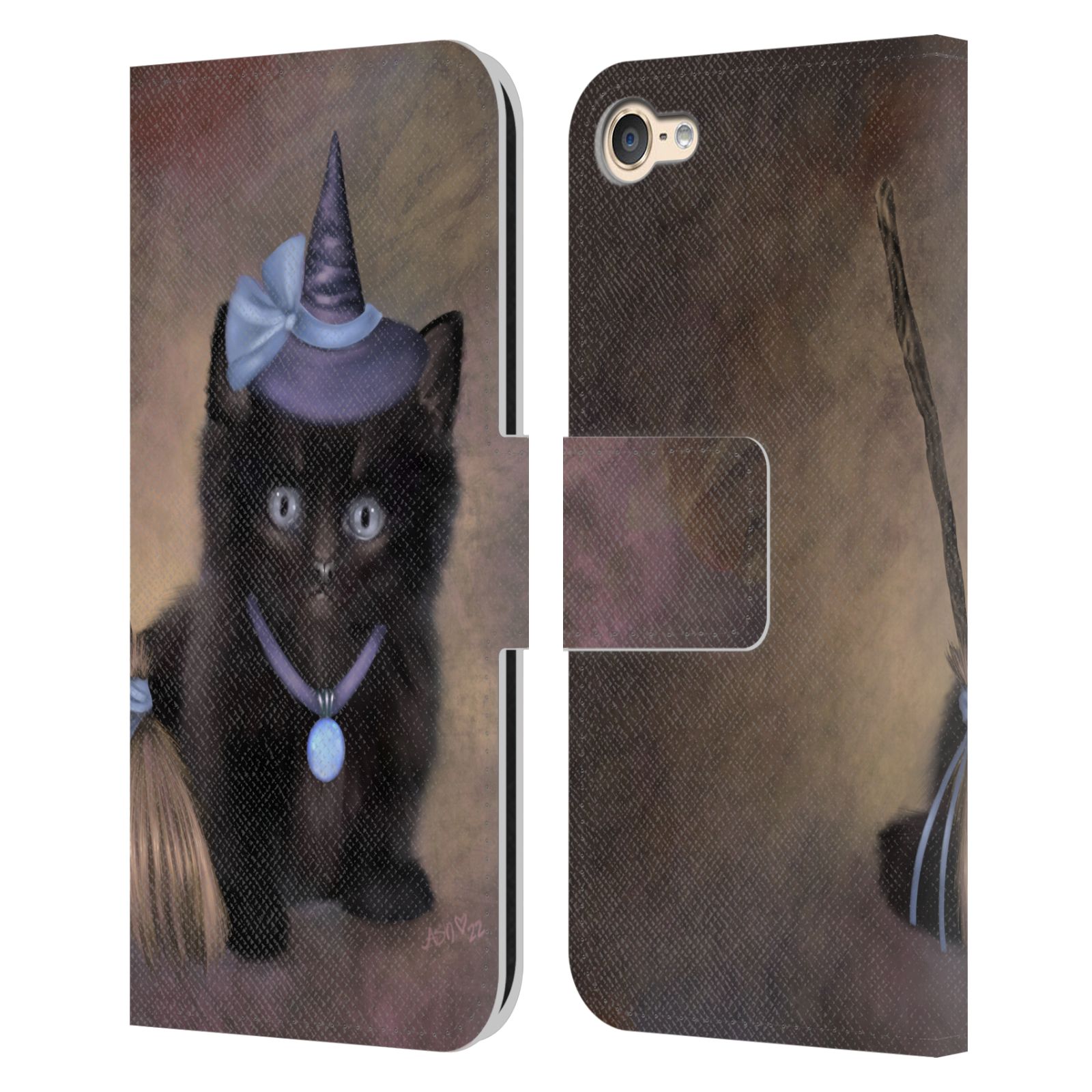 OFFICIAL ASH EVANS GRAPHICS LEATHER BOOK CASE FOR APPLE iPOD TOUCH MP3 - Picture 8 of 14