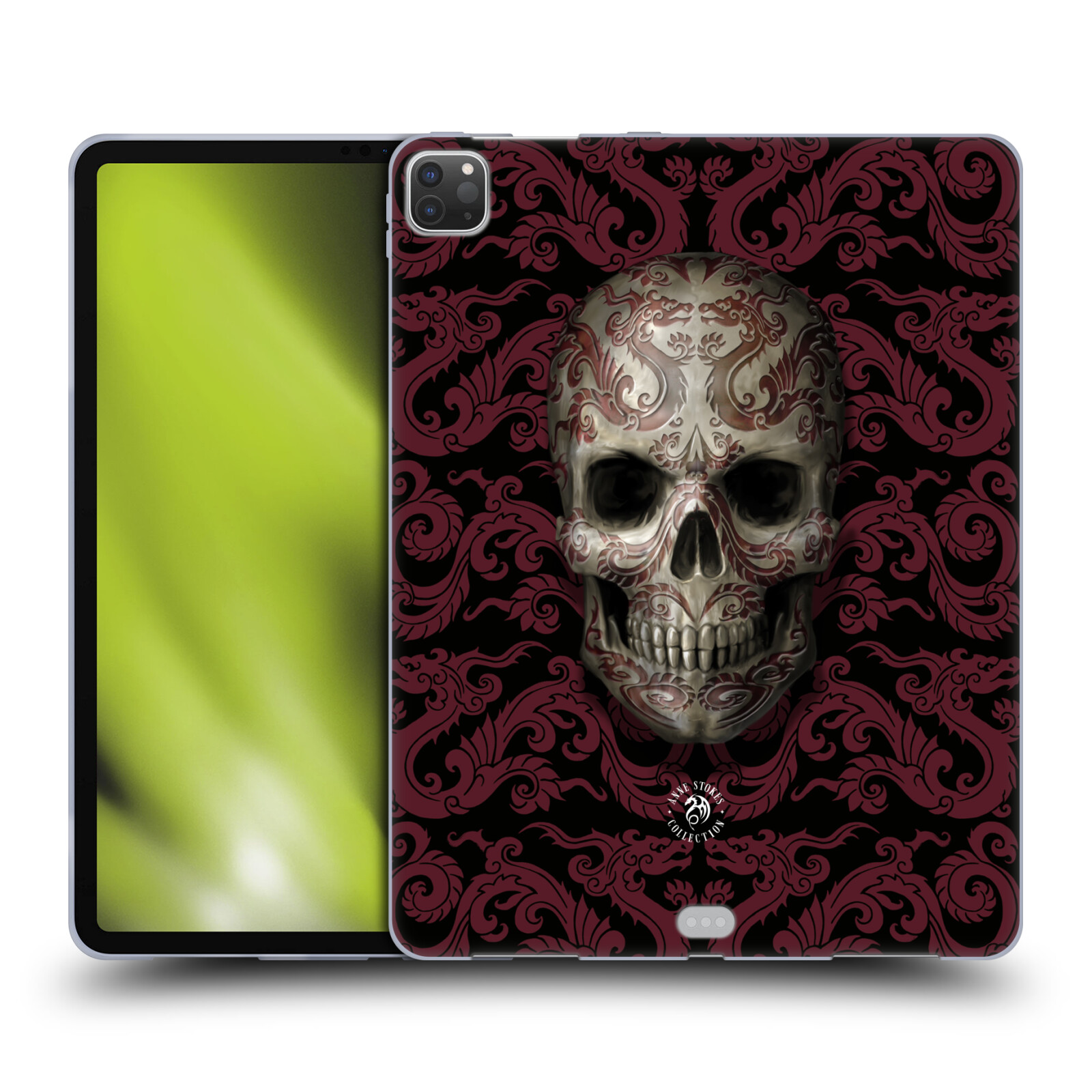 OFFICIAL ANNE STOKES ORIENTAL SKULL SOFT GEL CASE FOR APPLE SAMSUNG KINDLE - Picture 8 of 12