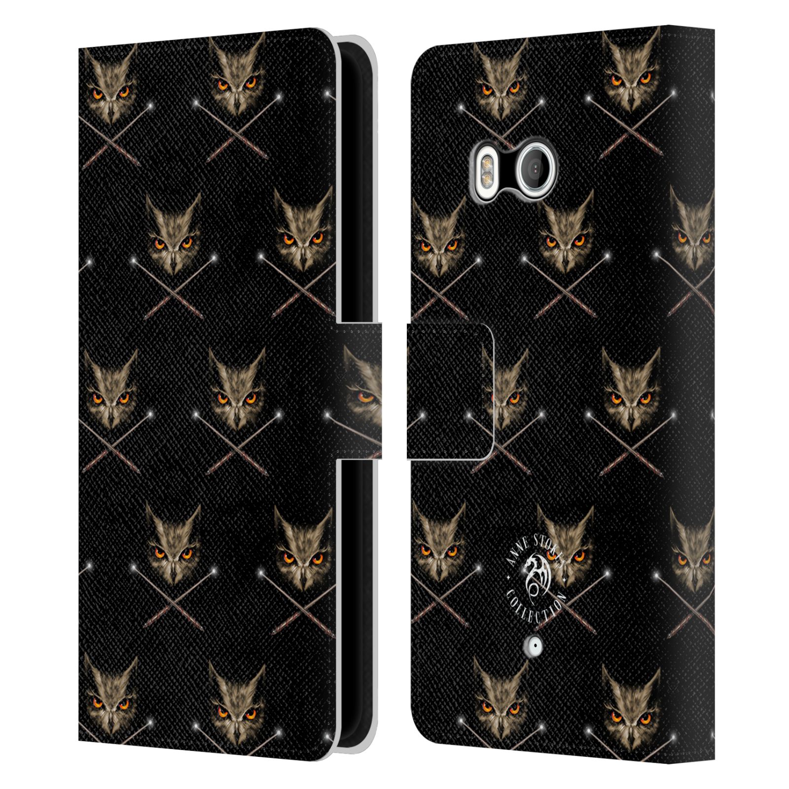 OFFICIAL ANNE STOKES OWLS LEATHER BOOK WALLET CASE COVER FOR HTC PHONES 1 - Picture 7 of 7