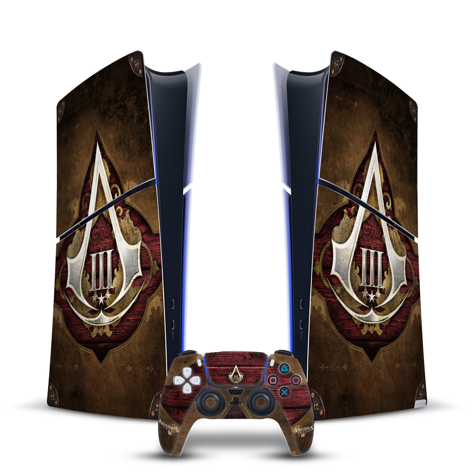 ASSASSIN'S CREED III GRAPHICS VINYL SKIN FOR PS5 SLIM/PRO DIGITAL EDITION BUNDLE