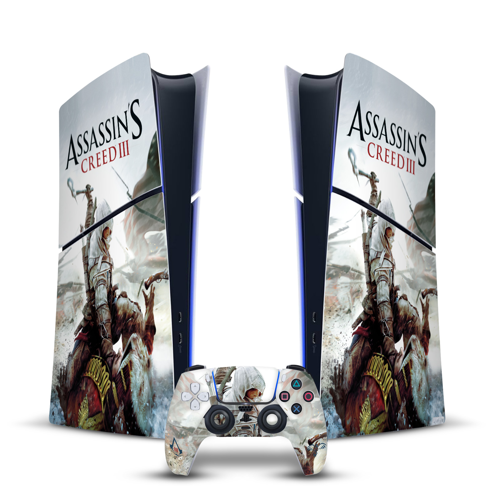 ASSASSIN'S CREED III GRAPHICS VINYL SKIN FOR PS5 SLIM/PRO DIGITAL EDITION BUNDLE