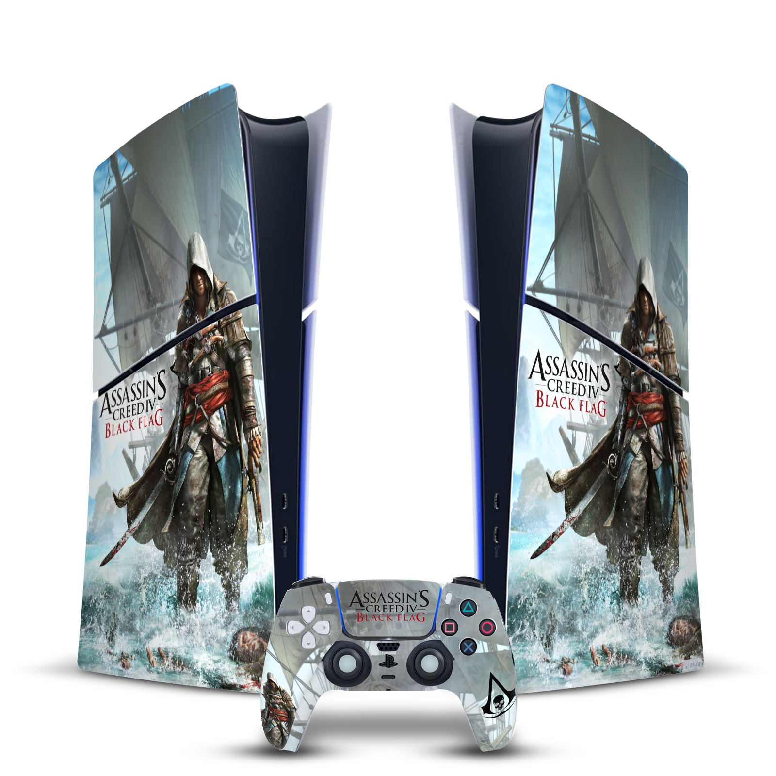 ASSASSIN'S CREED BLACK FLAG GRAPHICS VINYL SKIN FOR PS5 SLIM DIGITAL BUNDLE