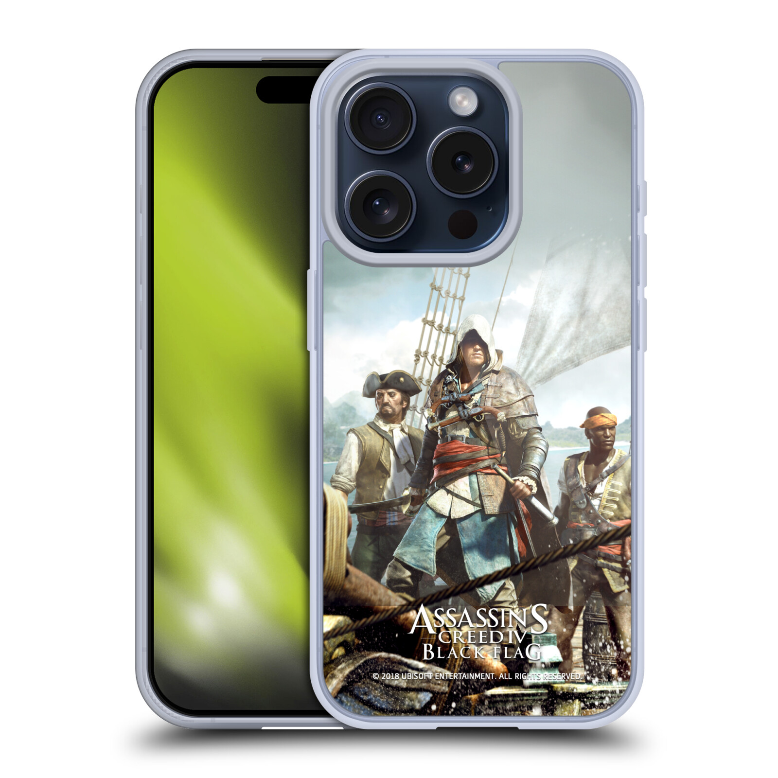 OFFICIAL ASSASSIN'S CREED BLACK FLAG KEY ART GEL CASE FOR APPLE iPHONE PHONES