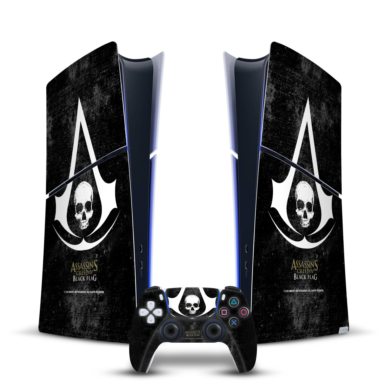 ASSASSIN'S CREED BLACK FLAG LOGOS VINYL SKIN FOR PS5 SLIM/PRO DIGITAL BUNDLE