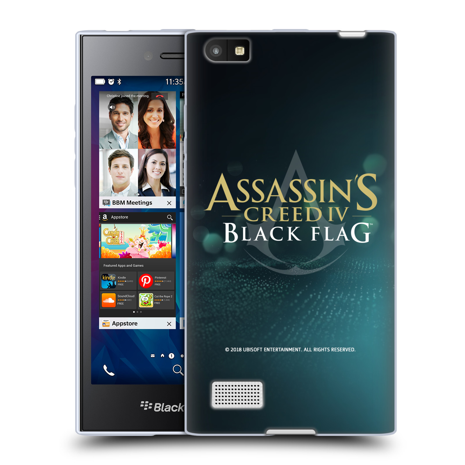 OFFICIAL ASSASSIN'S CREED BLACK FLAG LOGOS SOFT GEL CASE FOR BLACKBERRY PHONES - Picture 9 of 12