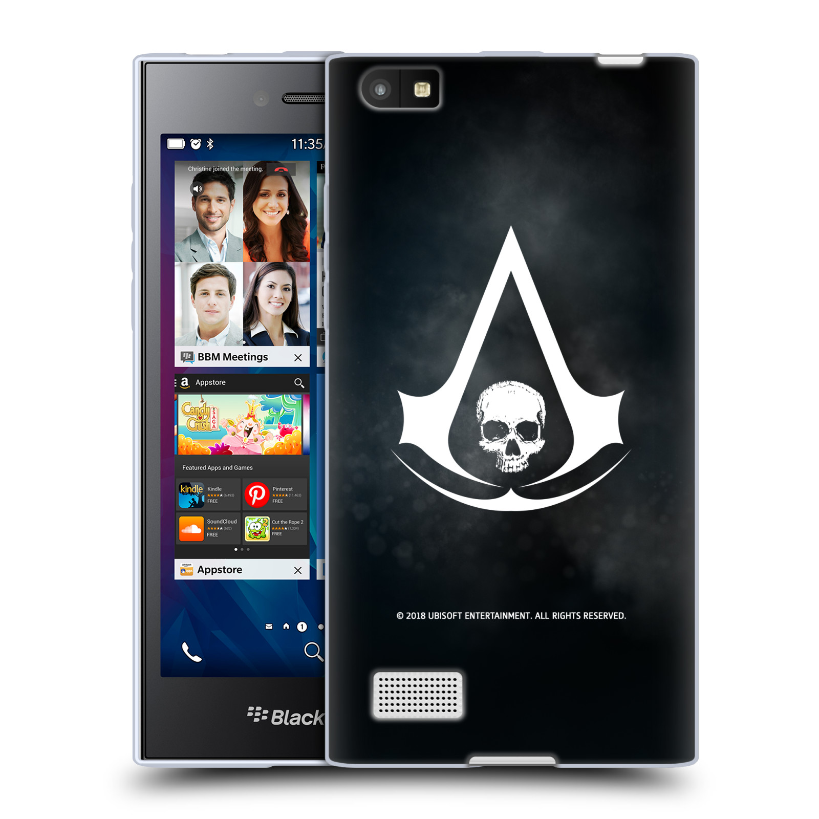OFFICIAL ASSASSIN'S CREED BLACK FLAG LOGOS SOFT GEL CASE FOR BLACKBERRY PHONES - Picture 11 of 12