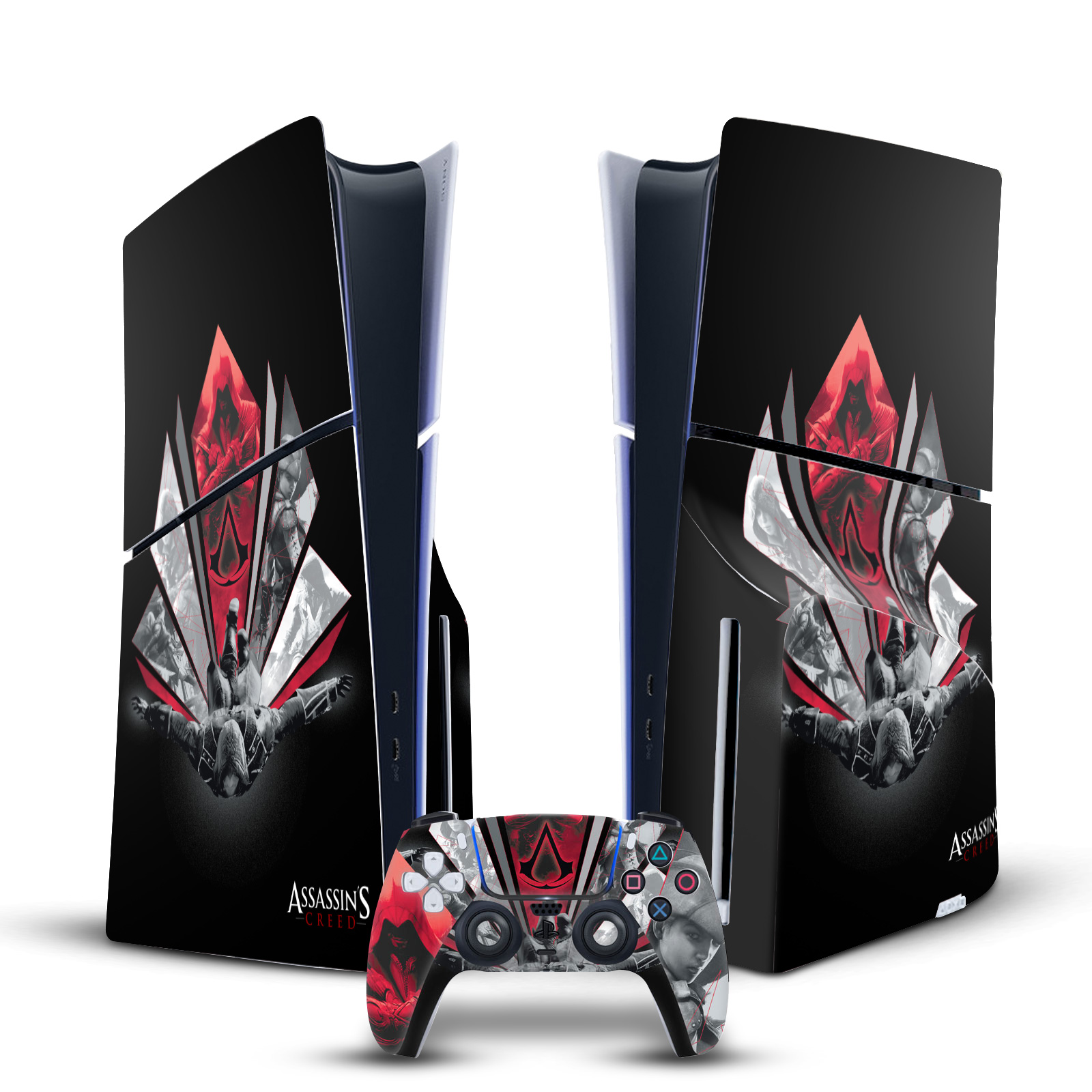 ASSASSIN'S CREED GRAPHICS VINYL SKIN FOR PS5 SLIM DISC CONSOLE & CONTROLLER