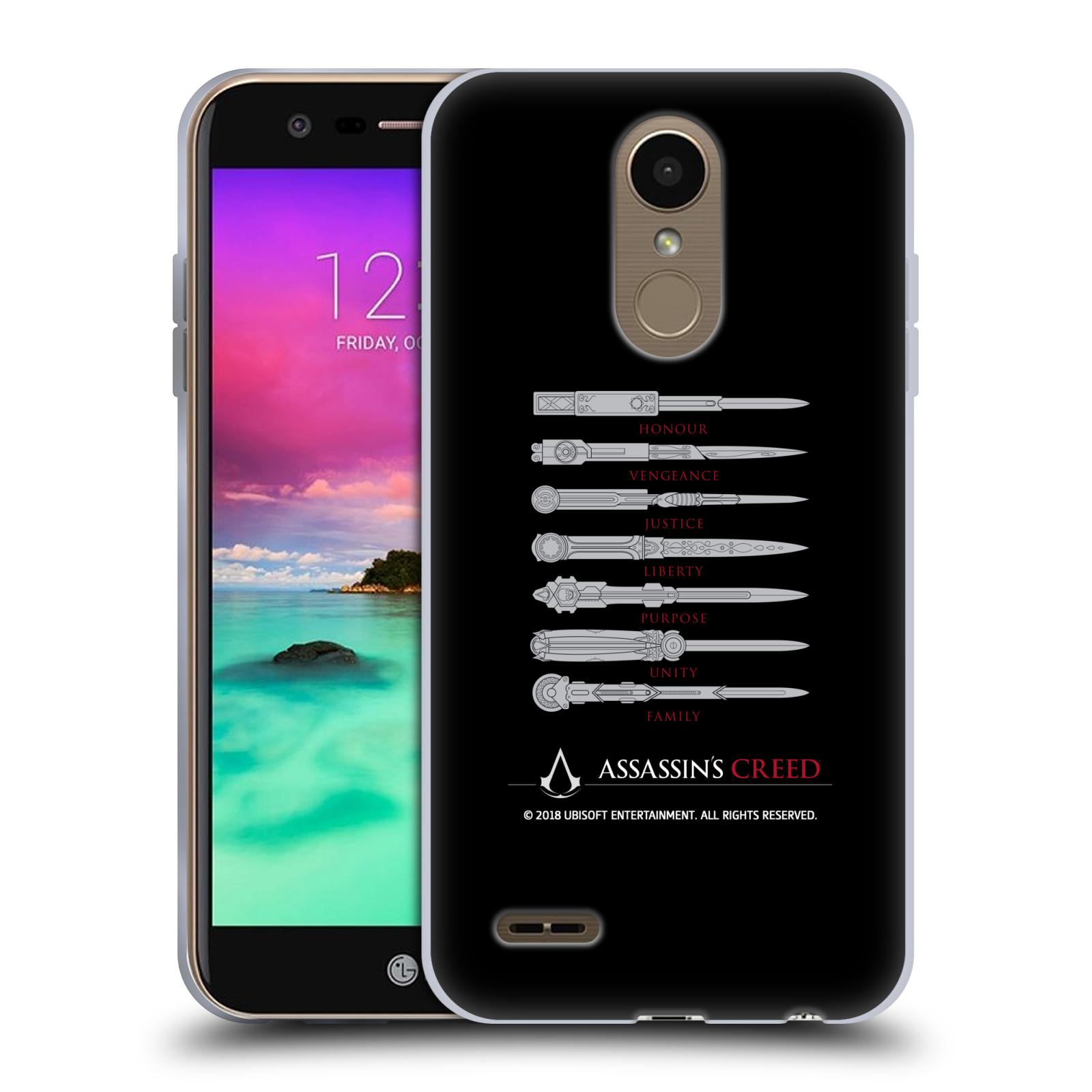 FUNDA OFICIAL DE GEL SUAVE TIPOGRAFÍA ASSASSIN'S CREED LEGACY PARA TELÉFONOS LG 2 - Imagen 7 de 12