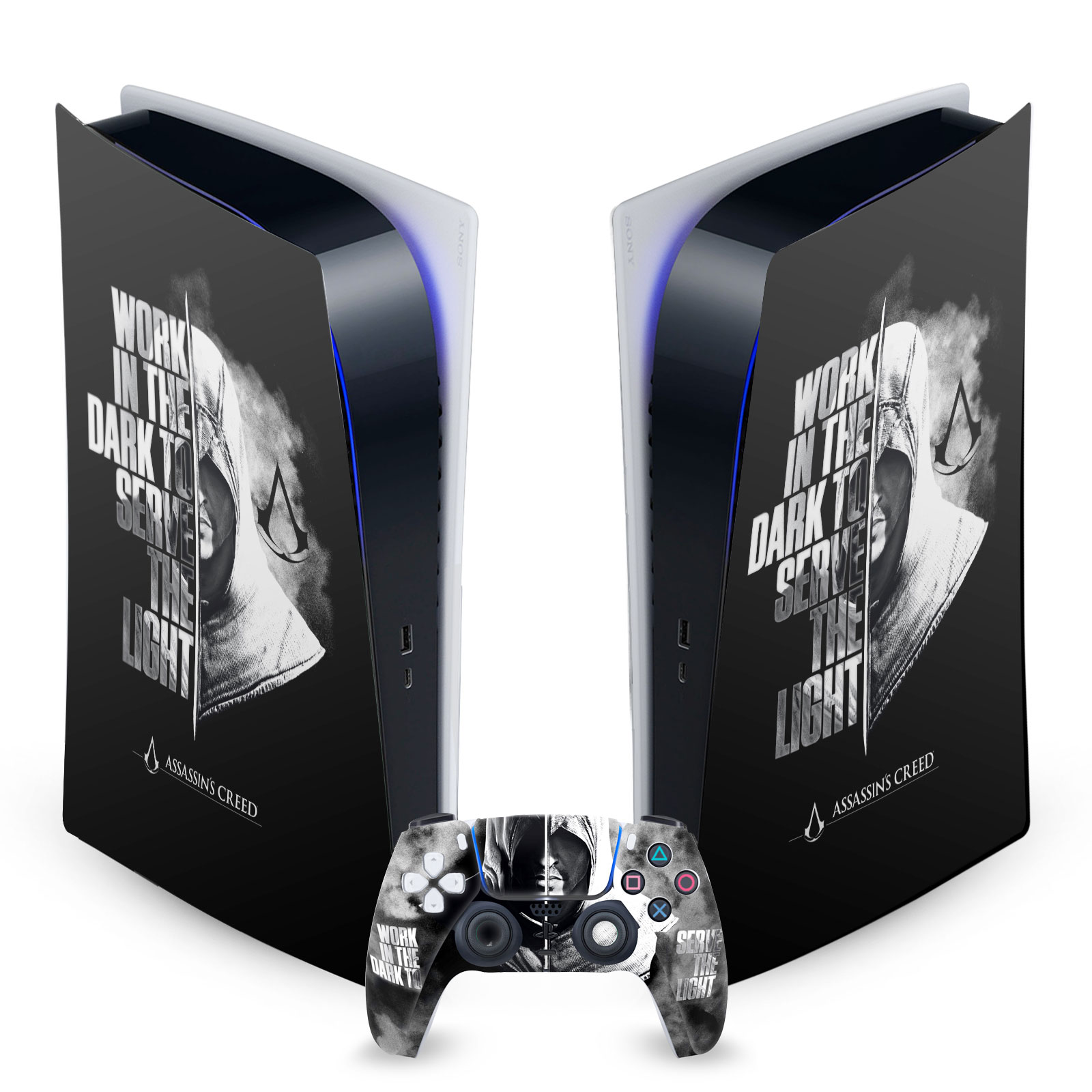 ASSASSIN'S CREED LEGACY TYPOGRAPHY SKIN DECAL SONY PS5 DIGITAL EDITION BUNDLE