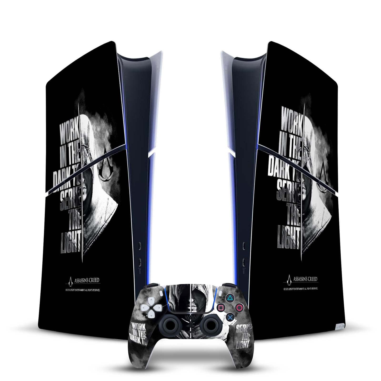 ASSASSIN'S CREED LEGACY TYPOGRAPHY VINYL SKIN DECAL FOR PS5 SLIM DIGITAL BUNDLE