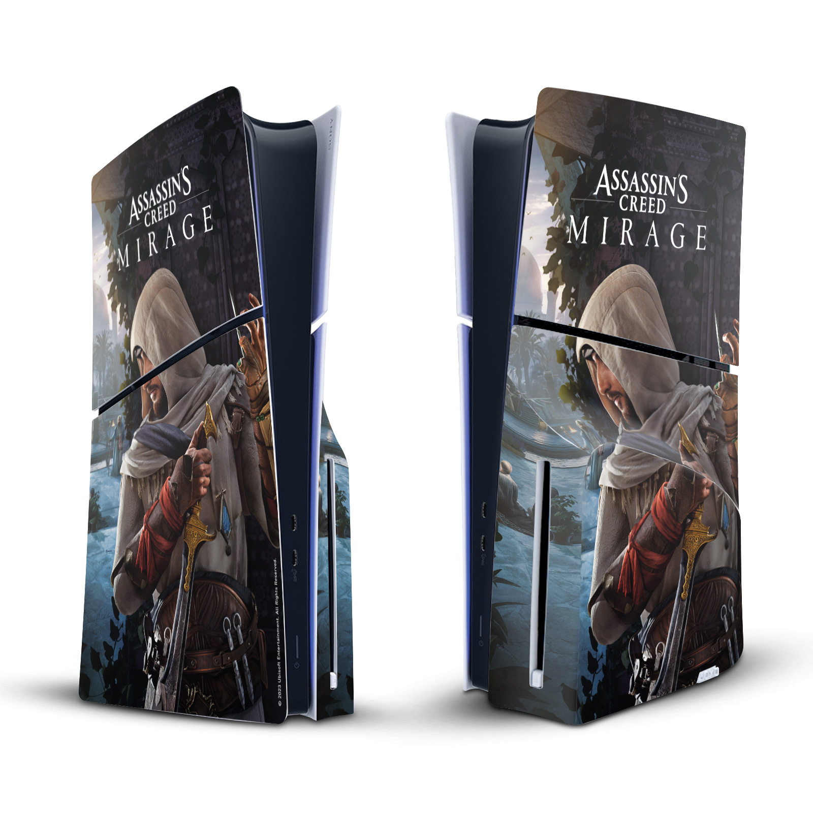 ASSASSIN'S CREED MIRAGE GRAPHICS VINYL SKIN DECAL FOR SONY PS5 SLIM DISC CONSOLE