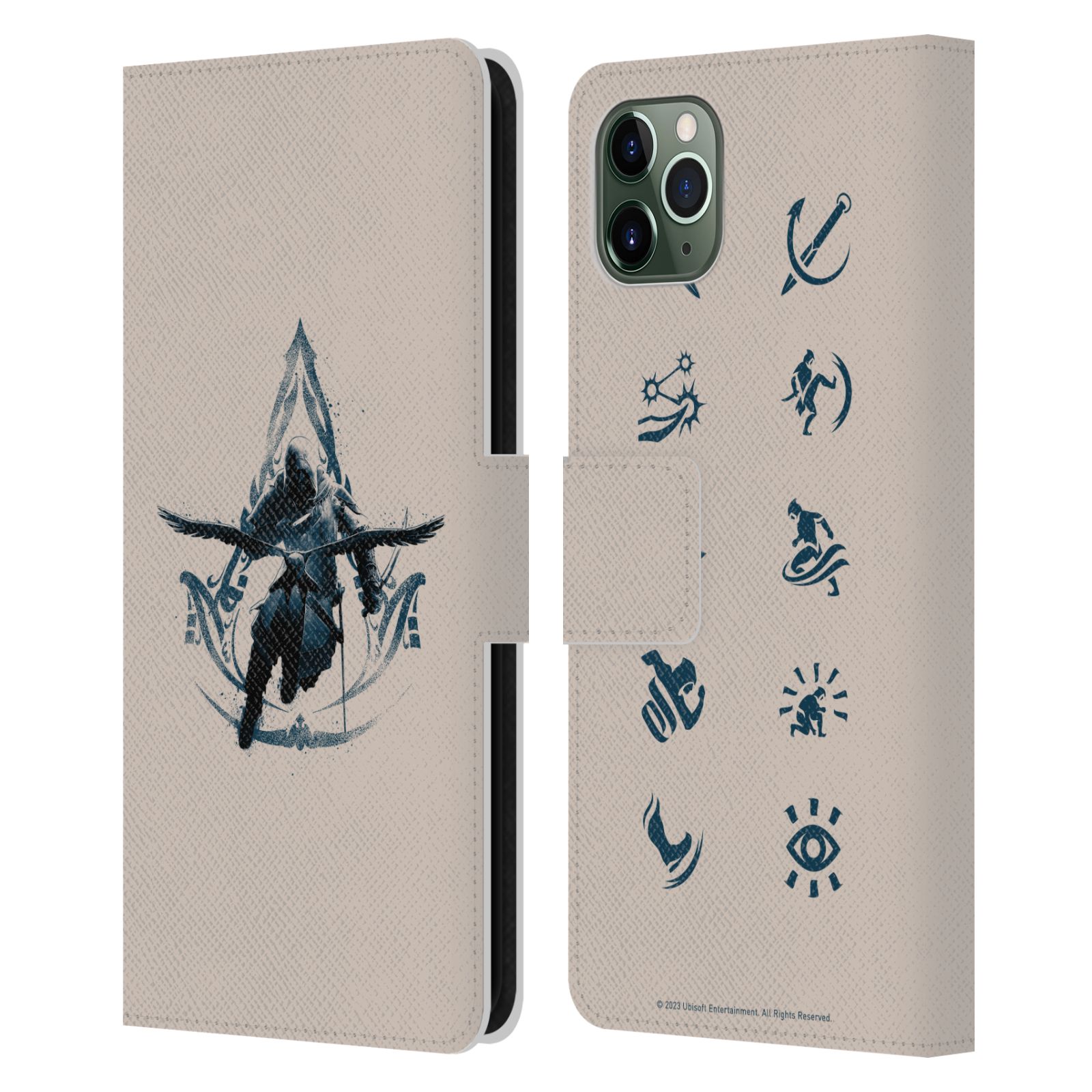 ASSASSIN'S CREED GRAFICA CUSTODIA COVER A PORTAFOGLIO PER APPLE iPHONE  TELEFONI