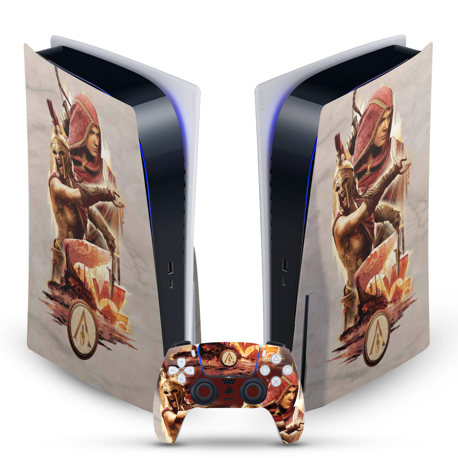 ASSASSIN'S CREED ODYSSEY ARTWORK VINYL SKIN FOR SONY PS5 DISC EDITION BUNDLE