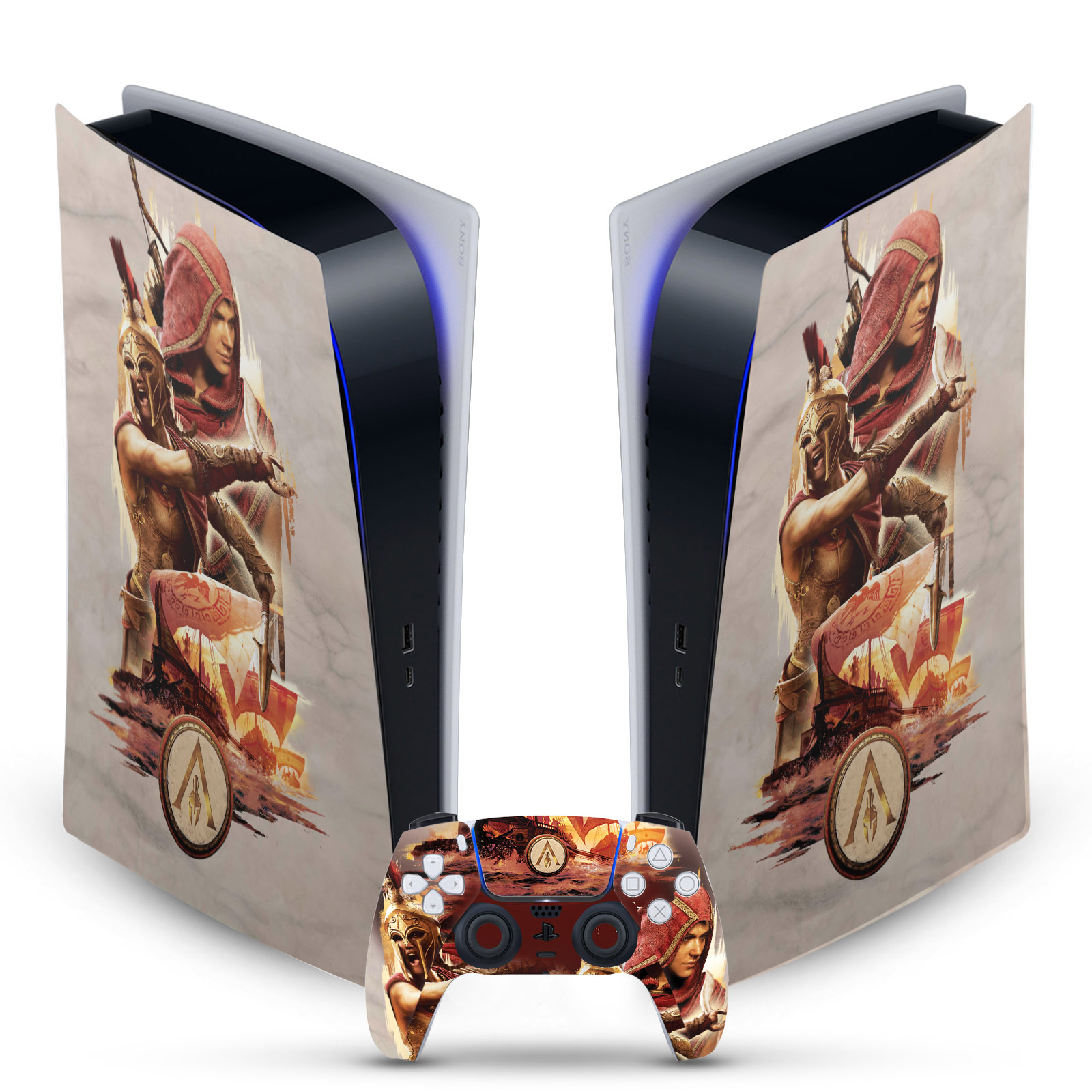 ASSASSIN'S CREED ODYSSEY ARTWORK VINYL SKIN FOR SONY PS5 DIGITAL EDITION BUNDLE