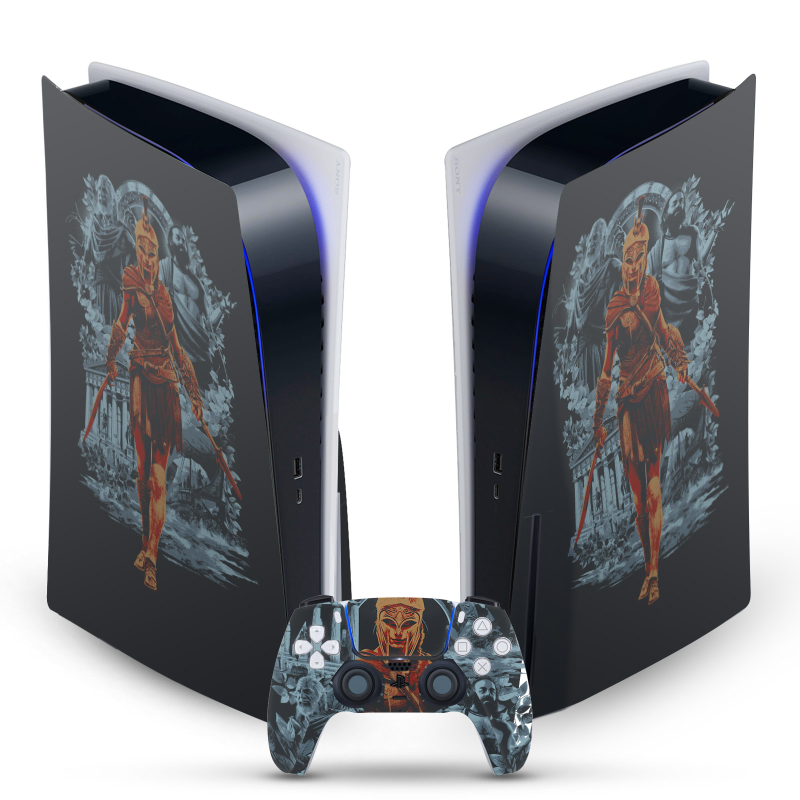 ASSASSIN'S CREED ODYSSEY ARTWORK VINYL SKIN FOR SONY PS5 DISC EDITION BUNDLE