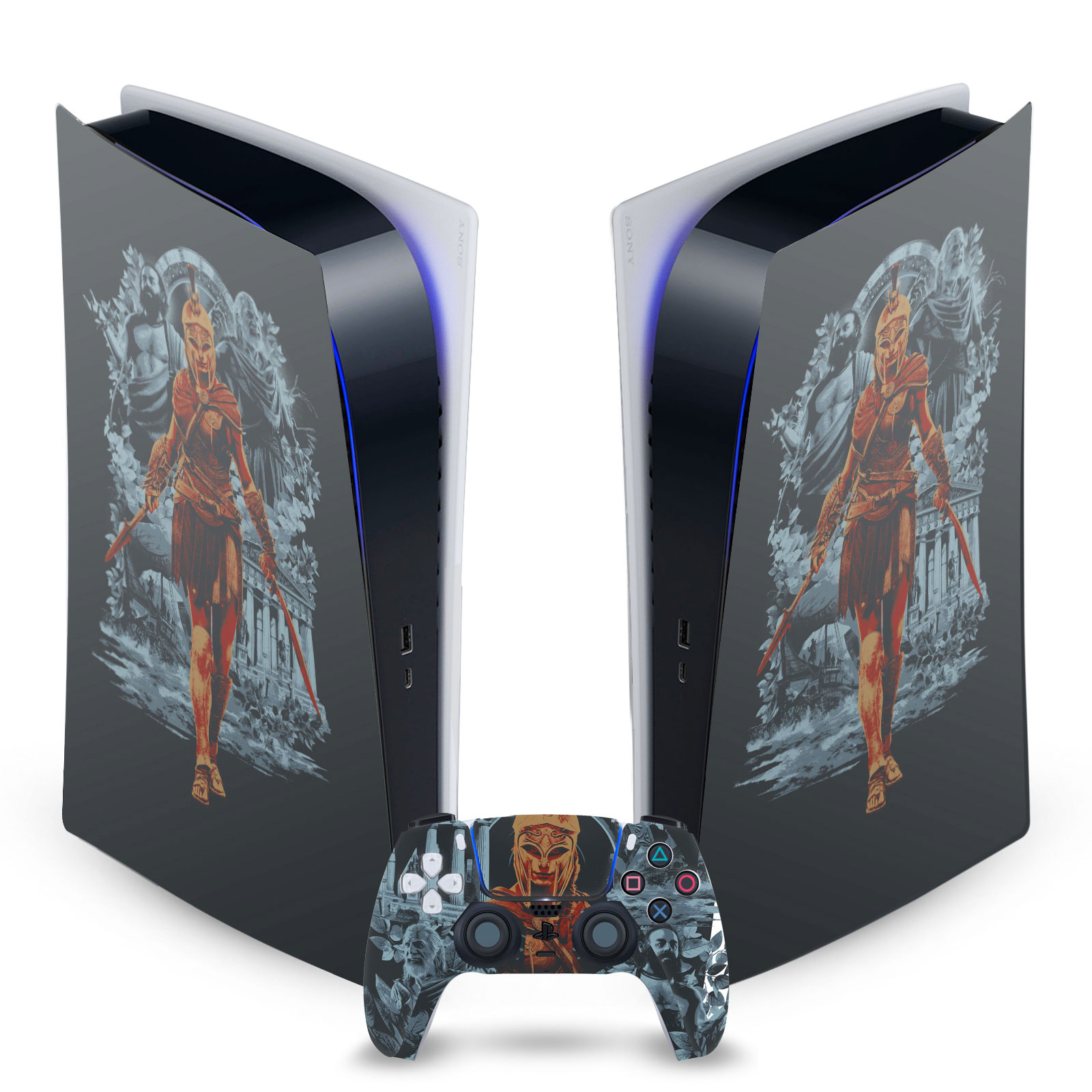 ASSASSIN'S CREED ODYSSEY ARTWORK VINYL SKIN FOR SONY PS5 DIGITAL EDITION BUNDLE