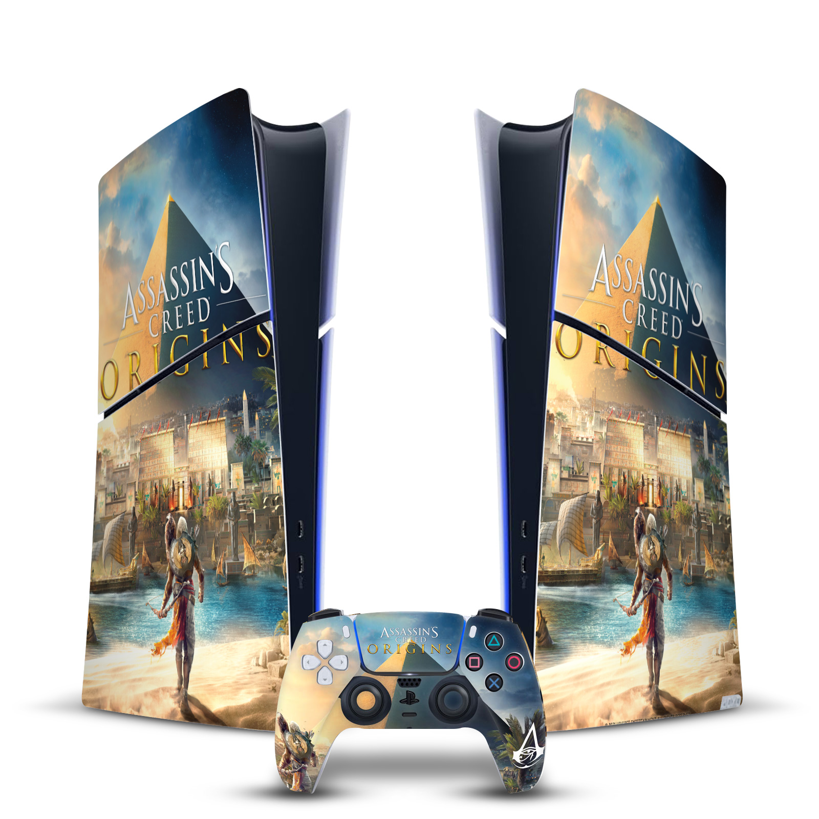 ASSASSIN'S CREED ORIGINS GRAPHICS VINYL SKIN FOR PS5 SLIM DIGITAL EDITION BUNDLE