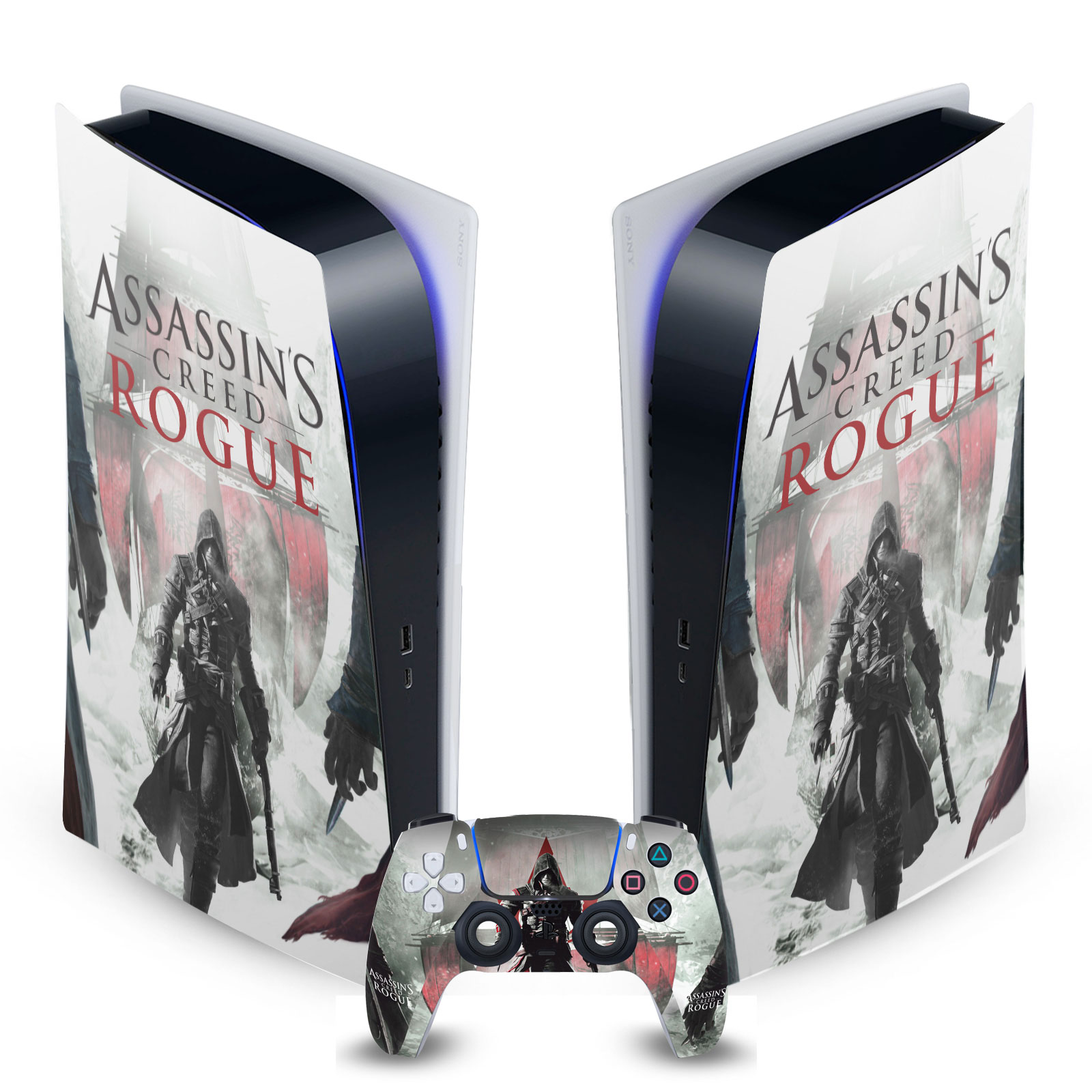 ASSASSIN'S CREED ROGUE KEY ART VINYL SKIN FOR SONY PS5 DIGITAL EDITION BUNDLE