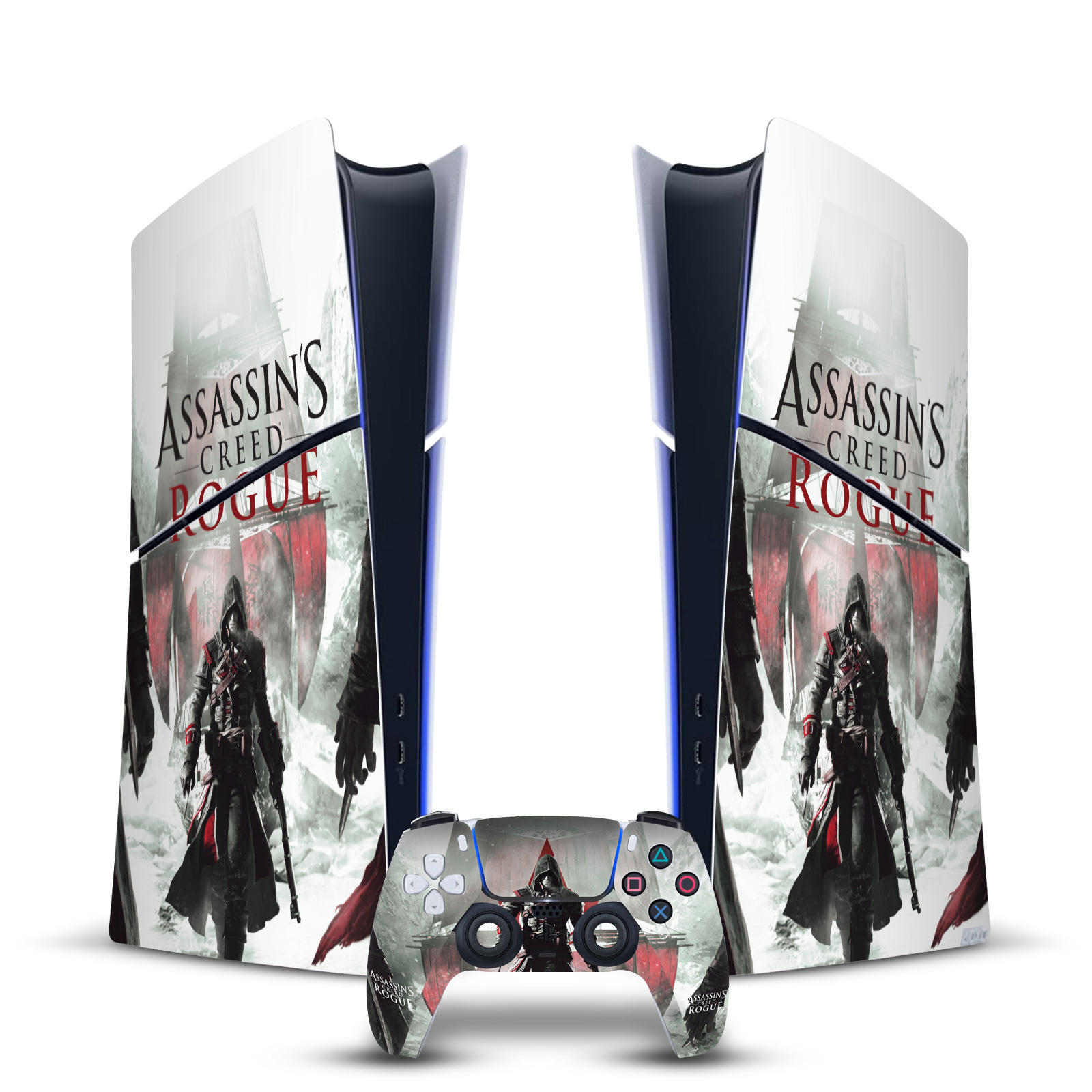 ASSASSIN'S CREED ROGUE KEY ART VINYL SKIN DECAL FOR PS5 SLIM/PRO DIGITAL BUNDLE