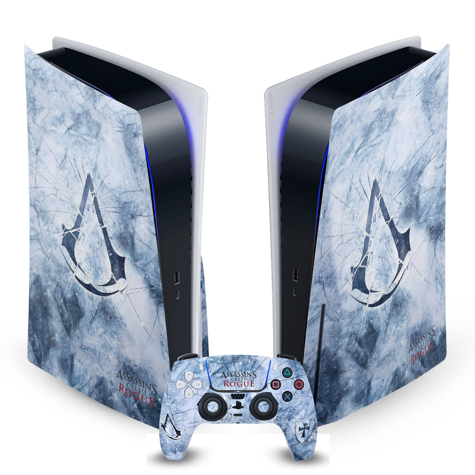 ASSASSIN'S CREED ROGUE KEY ART VINYL SKIN DECAL FOR SONY PS5 DISC EDITION BUNDLE